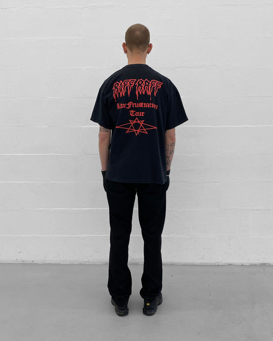 Riff Raff 1991 Live Frustration Tour Band Single Stitched T-Shirt Black