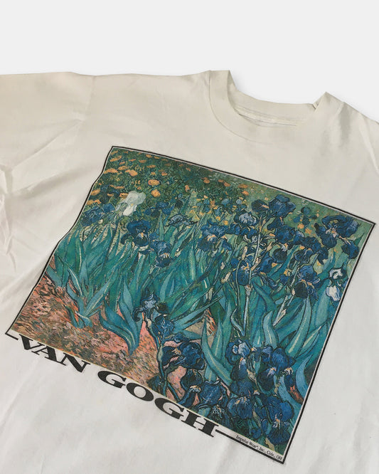 Vintage 1980s Van Gogh Irises Single Stitch T-Shirt White