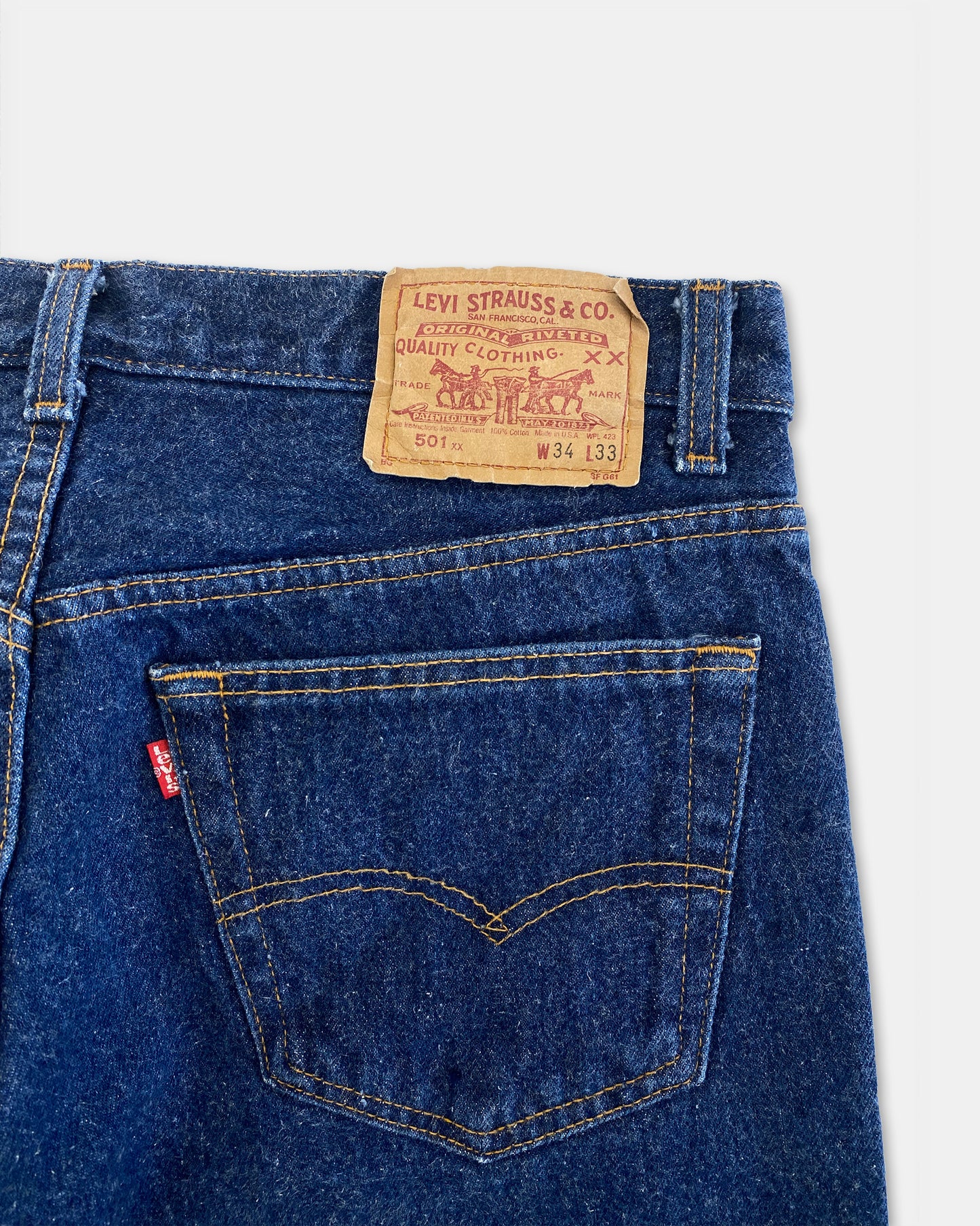 Levis 1980s 501xx USA Denim Blue