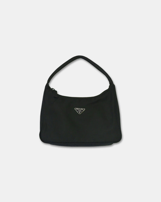 Prada 2000s Tessuto Nylon Mini Bag Dark Green