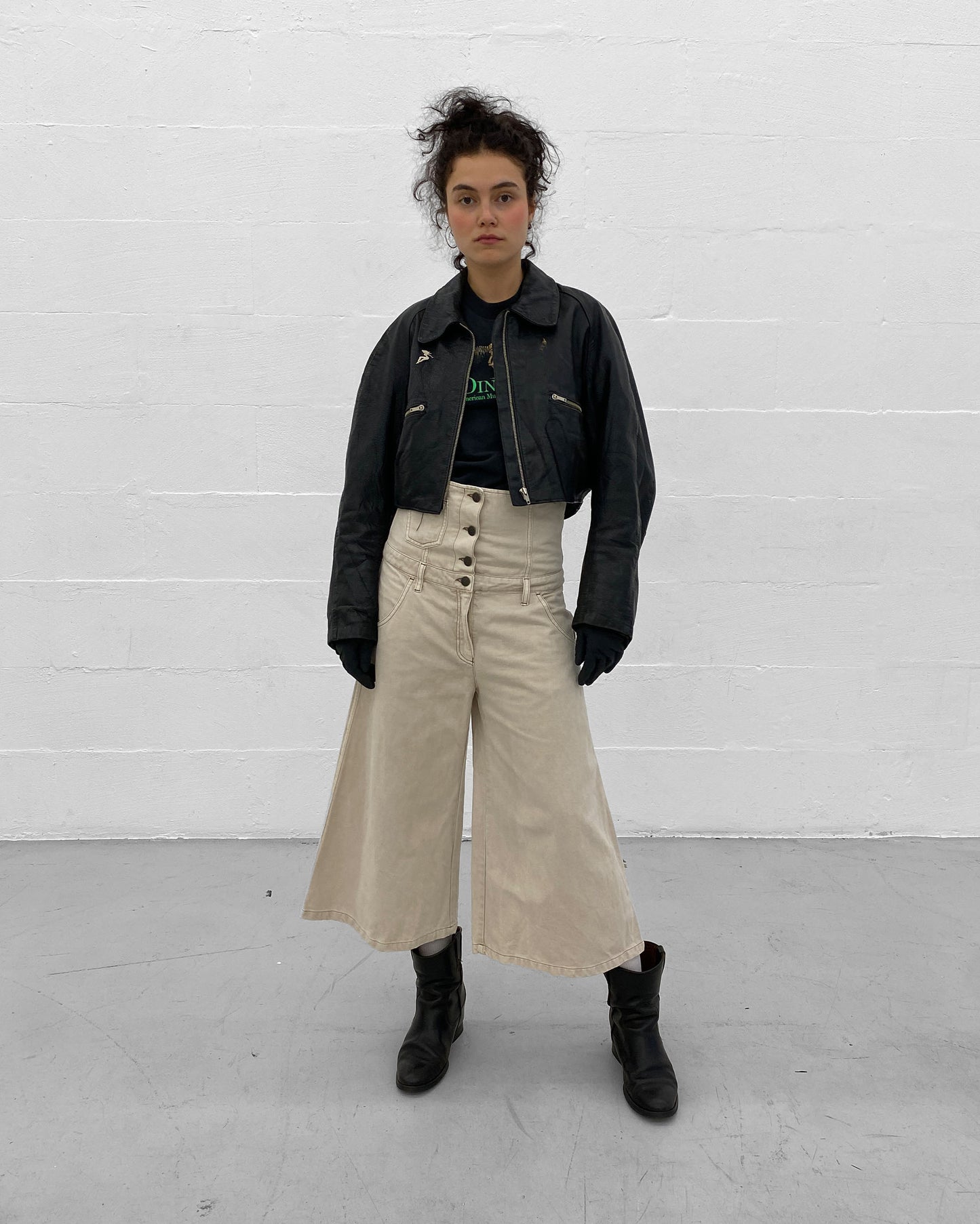 Armani Jeans 2000s High Waisted Pants Creme Beige