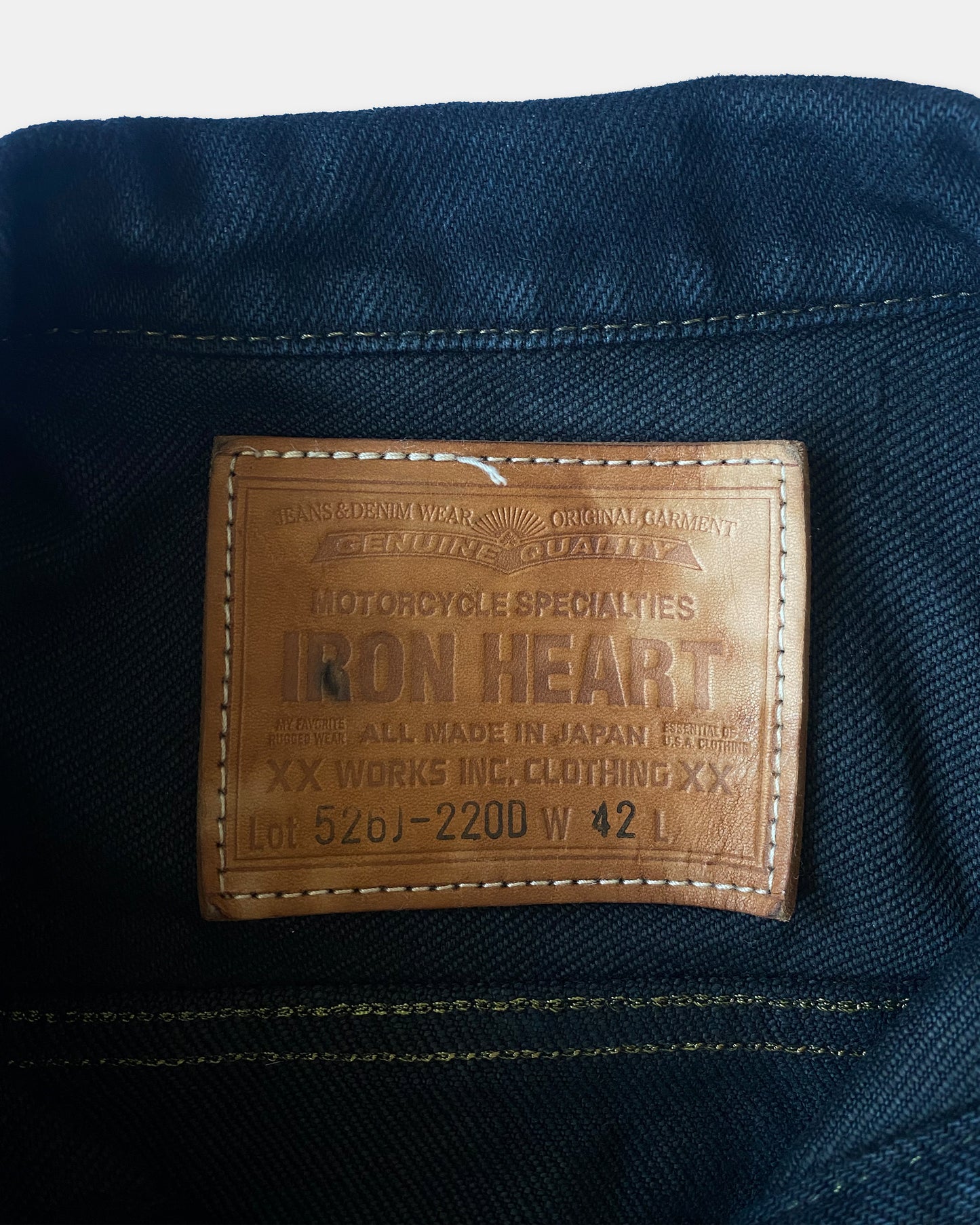 Iron Heart 2000s Type 3 Heavyweight Selvedge Denim Jacket Dark Blue