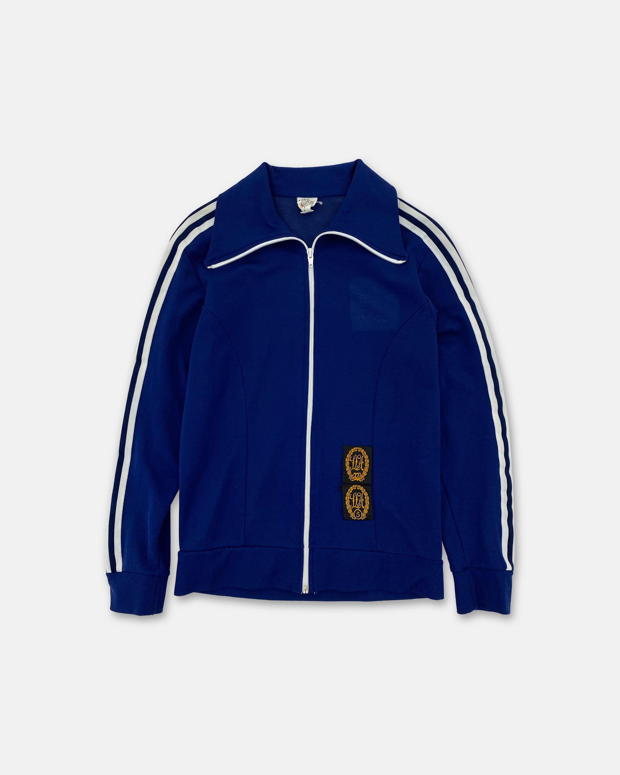 70s adidas Curved pocket Track Jacket 紺 70-80s Vintage adidas Track Jacket Curve Pocket