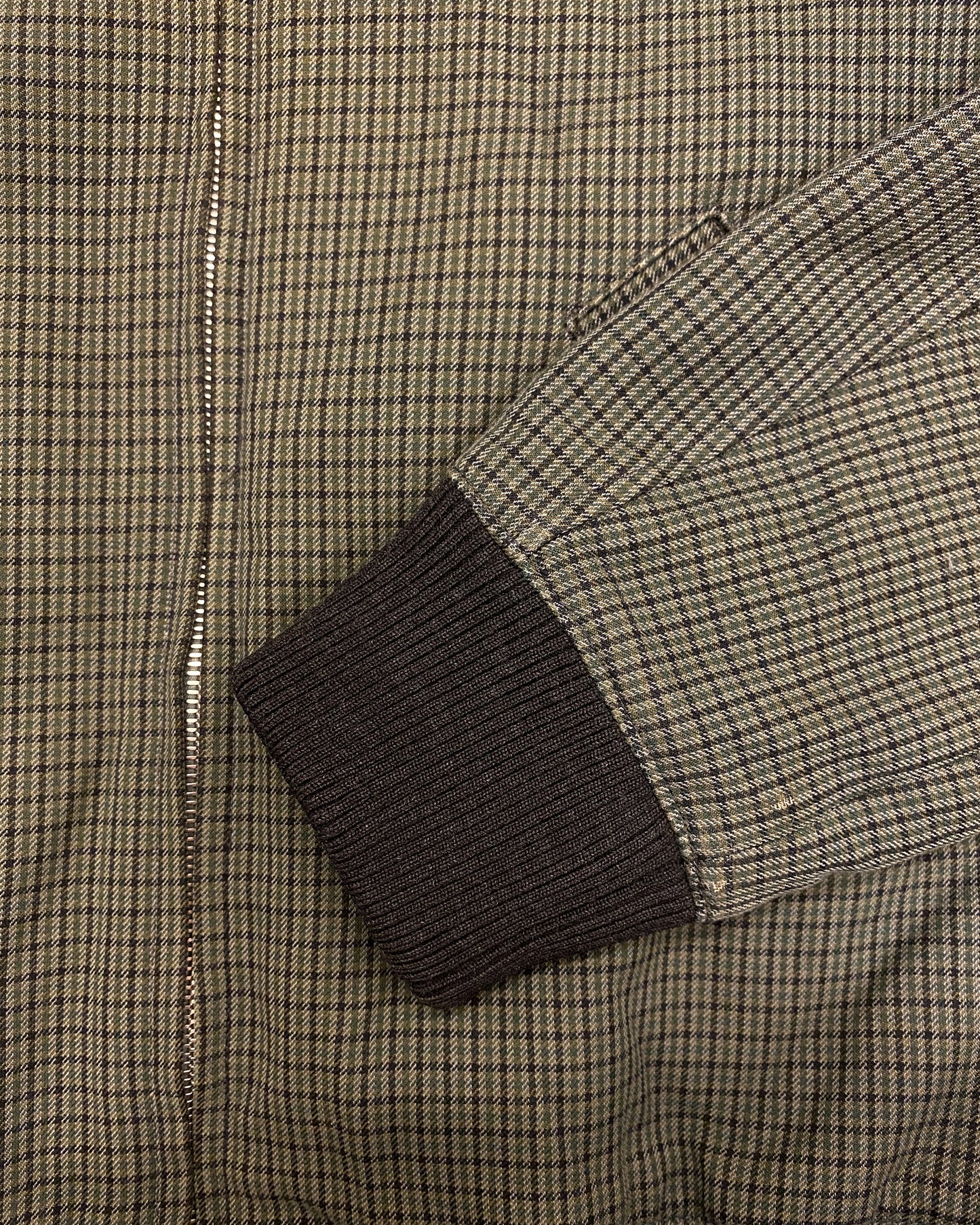 A.P.C. SS2018 Checkered Bomber Jacket Black Green
