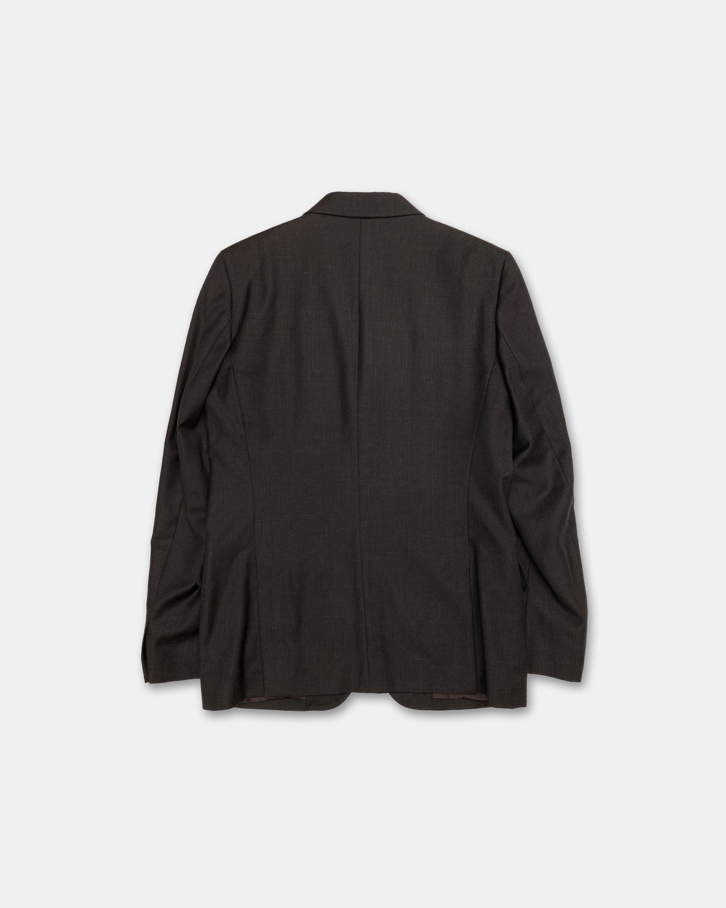 A.P.C. 2000s Glen Checkered Blazer Jacket Dark Brown