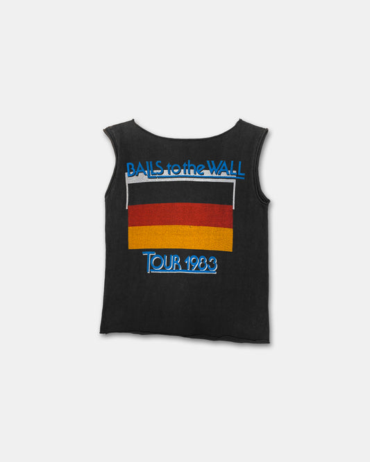 Vintage 1983 Cut Off Accept Balls to the Wall Tour Band Tanktop T-Shirt Black