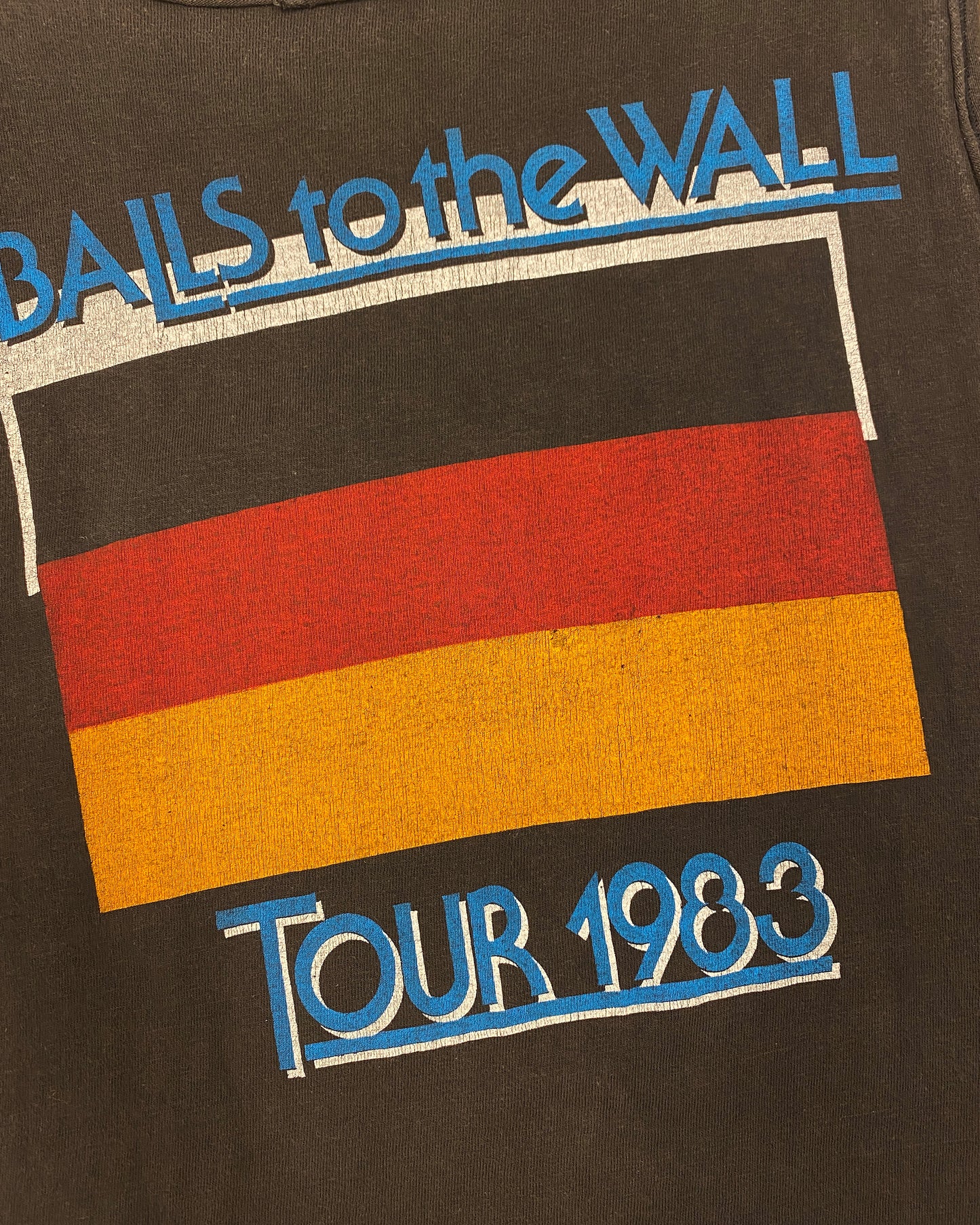 Vintage 1983 Cut Off Accept Balls to the Wall Tour Band Tanktop T-Shirt Black