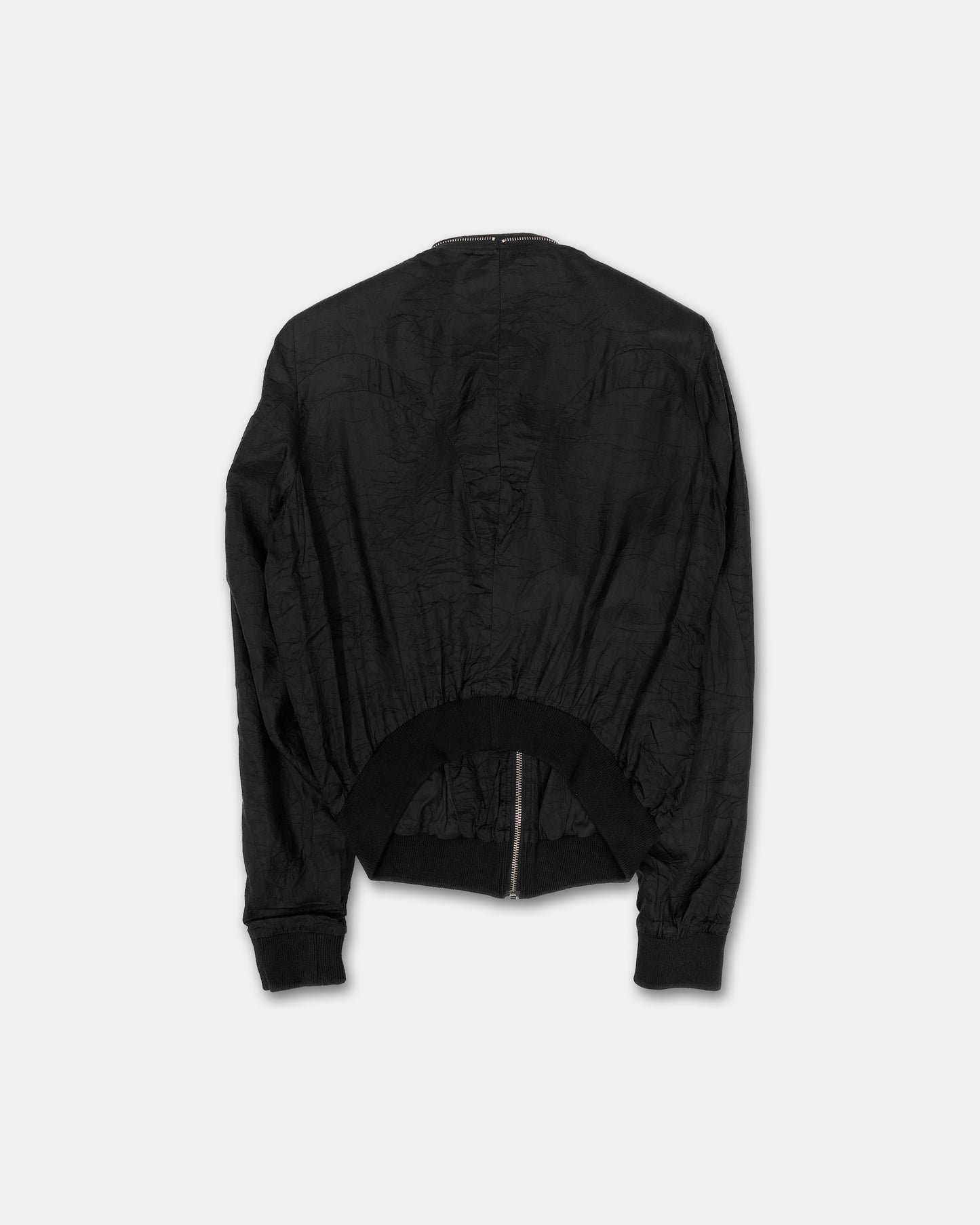 Acne Studios SS2011 Crinkle Full Zip Bomber Jacket Black