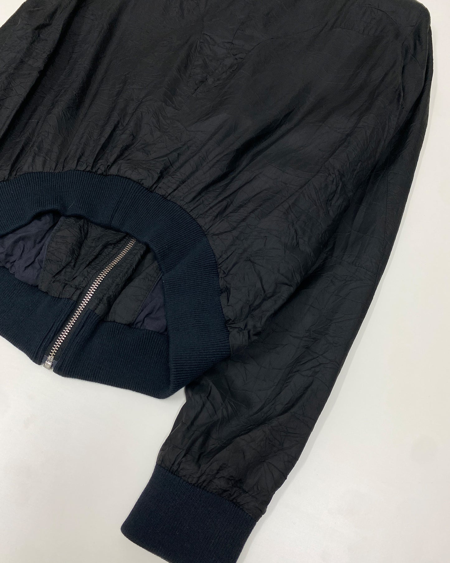 Acne Studios SS2011 Crinkle Full Zip Bomber Jacket Black