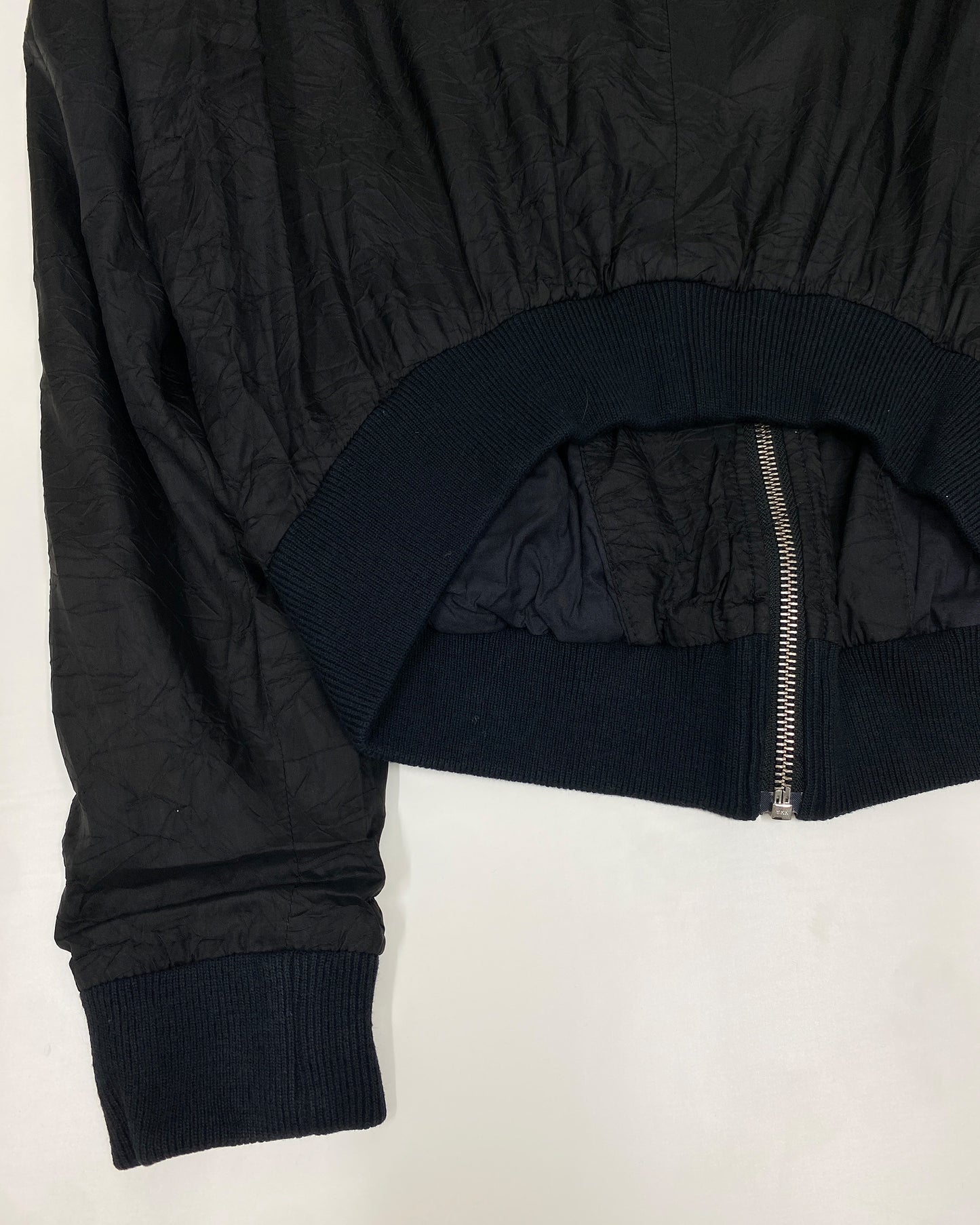 Acne Studios SS2011 Crinkle Full Zip Bomber Jacket Black