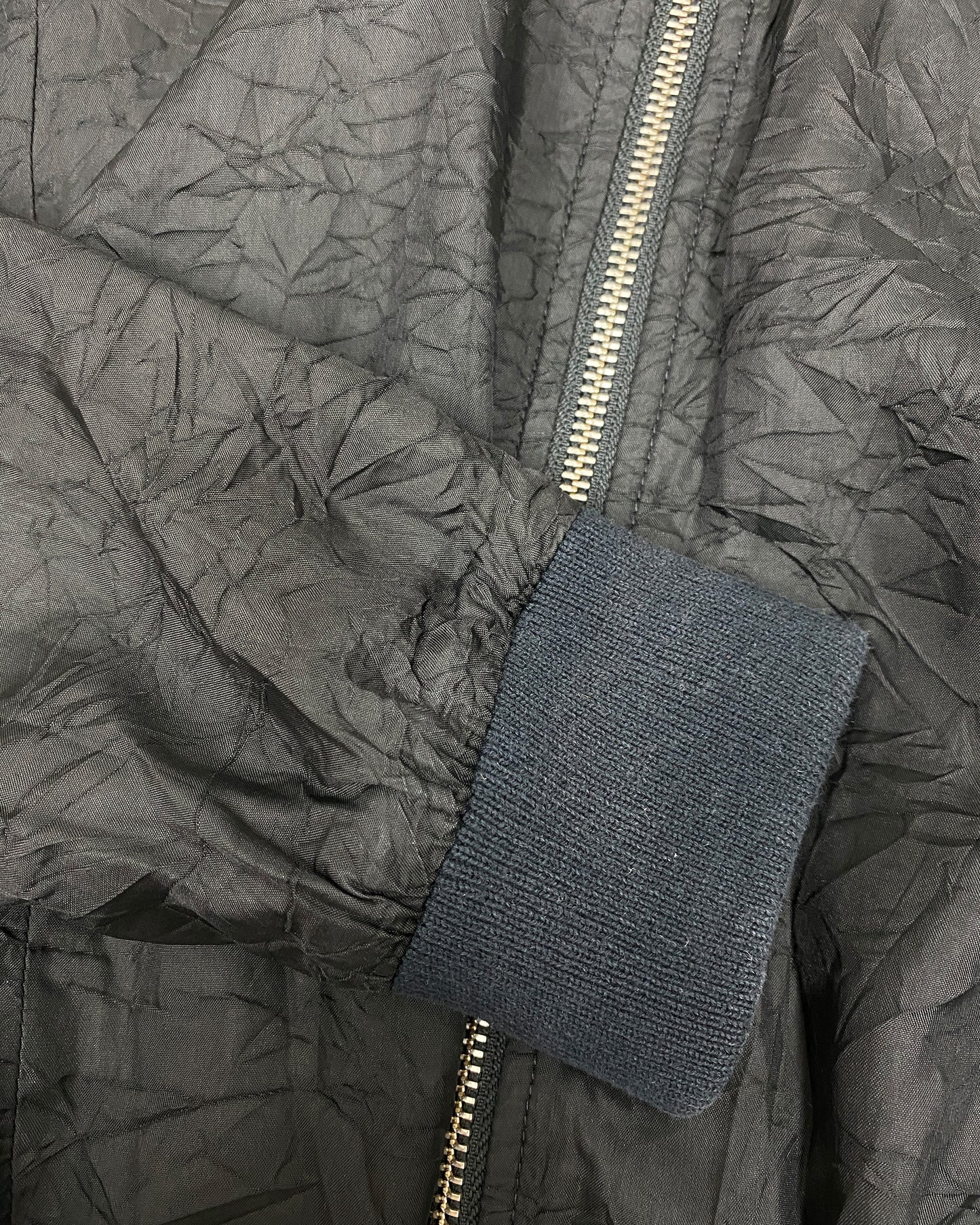 Acne Studios SS2011 Crinkle Full Zip Bomber Jacket Black
