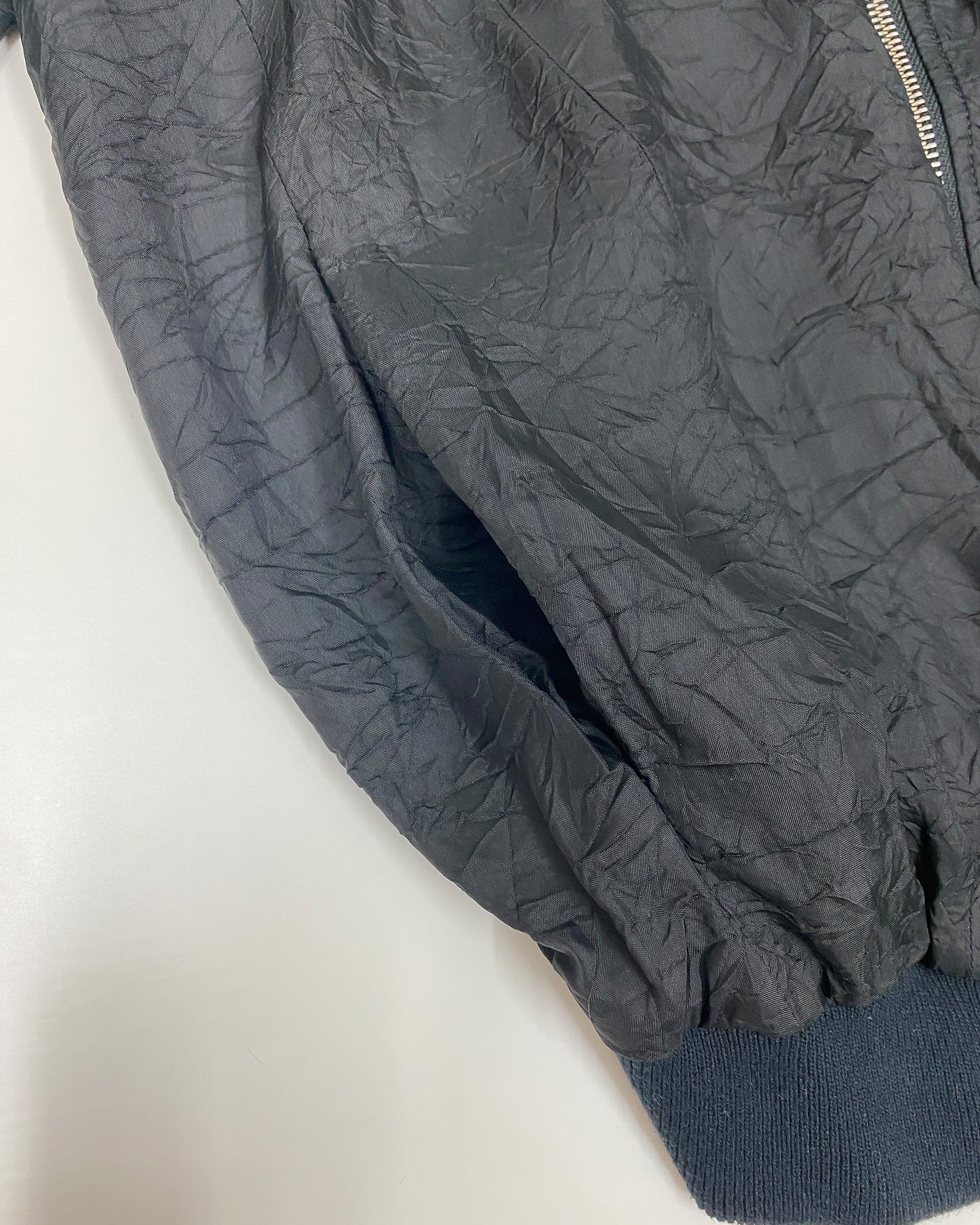 Acne Studios SS2011 Crinkle Full Zip Bomber Jacket Black