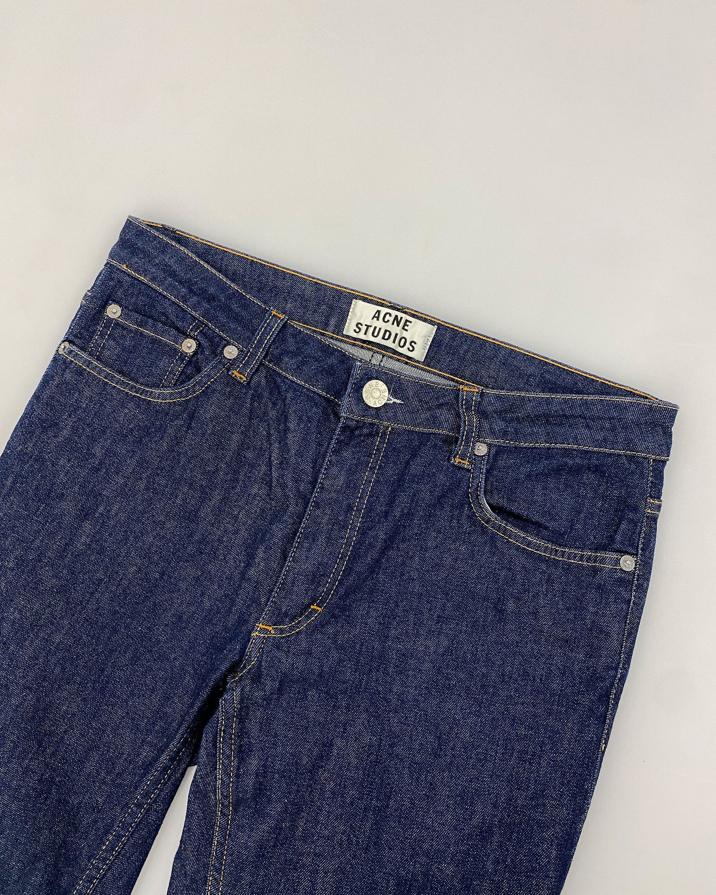 Acne Studios 2020s Flex Skinny Raw Denim Dark Blue