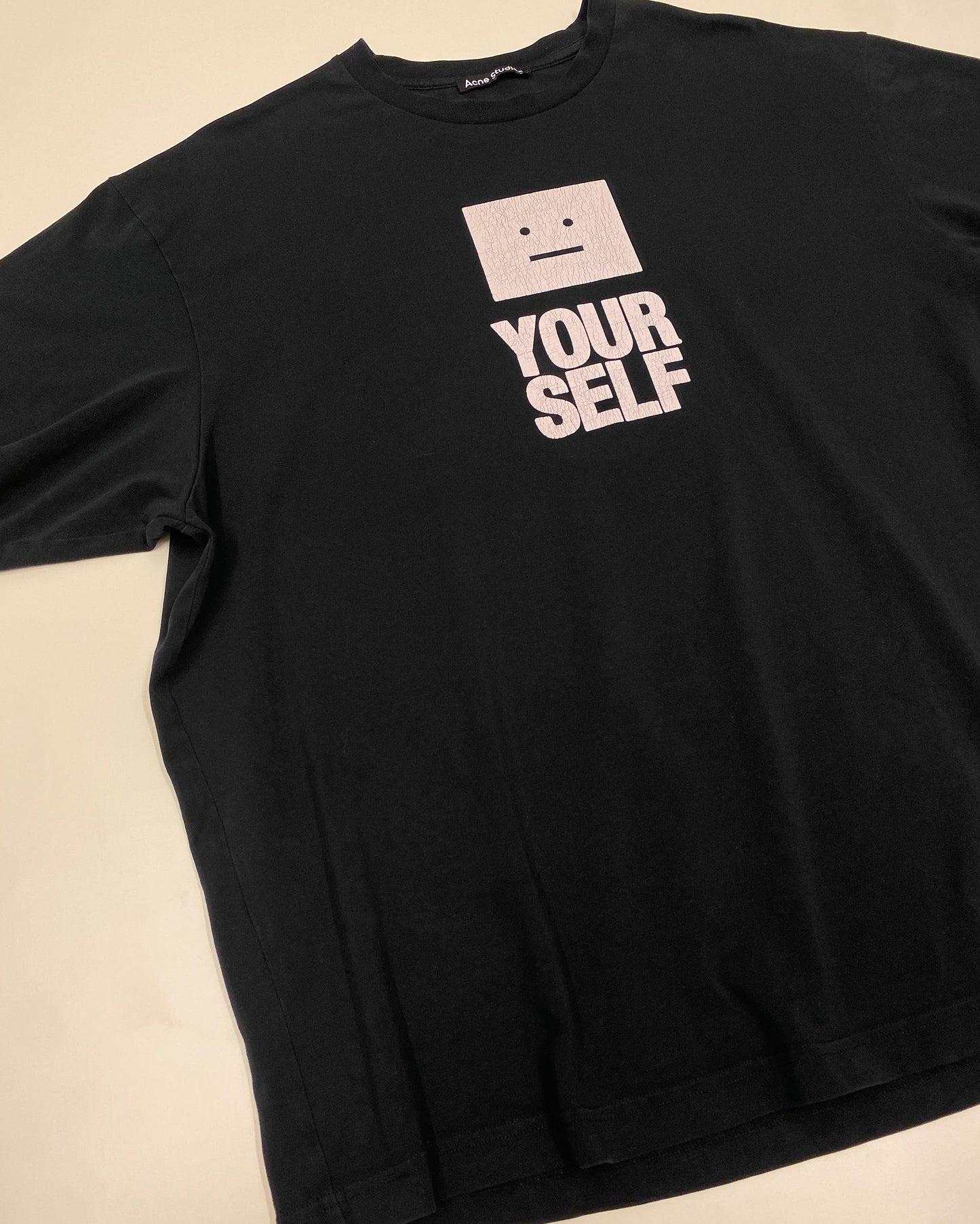 Acne Studios SS2022 Oversized Face Yourself T-Shirt Black
