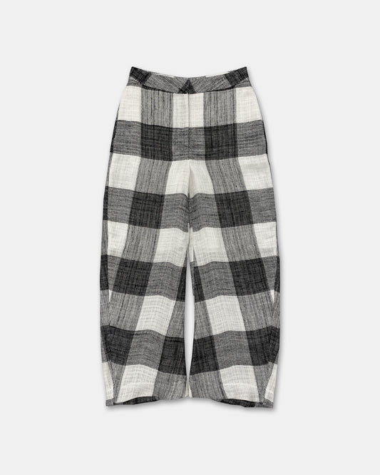 Acne Studios SS2015 Elfa Linen Checkered Pants Black White