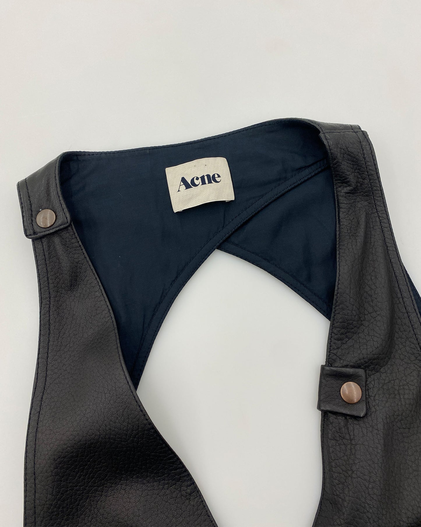 Acne Studios AW2010 Runway Leather Utility Vest Black