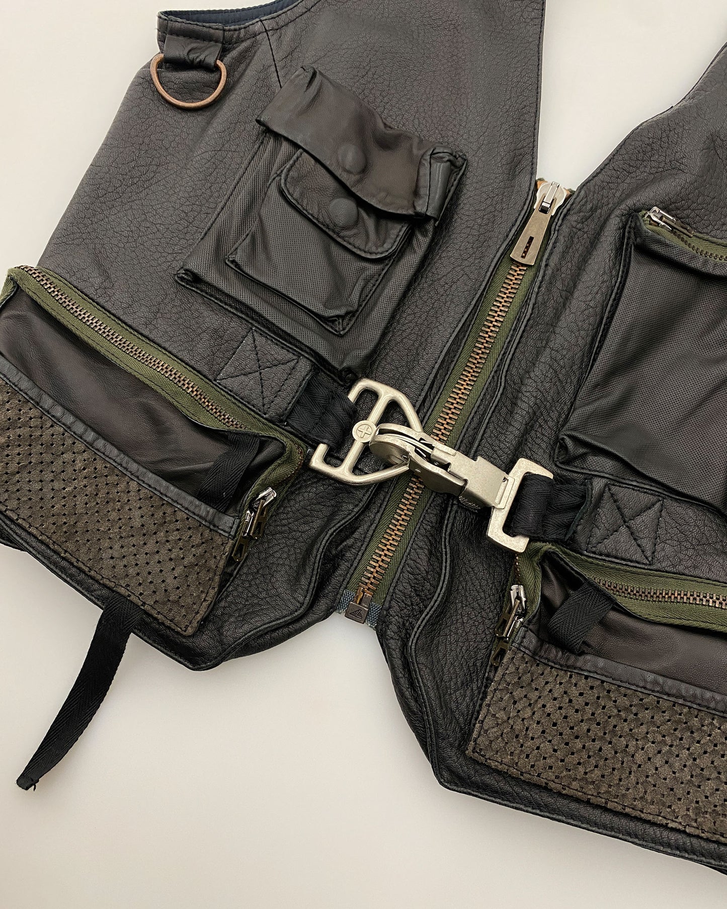 Acne Studios AW2010 Runway Leather Utility Vest Black