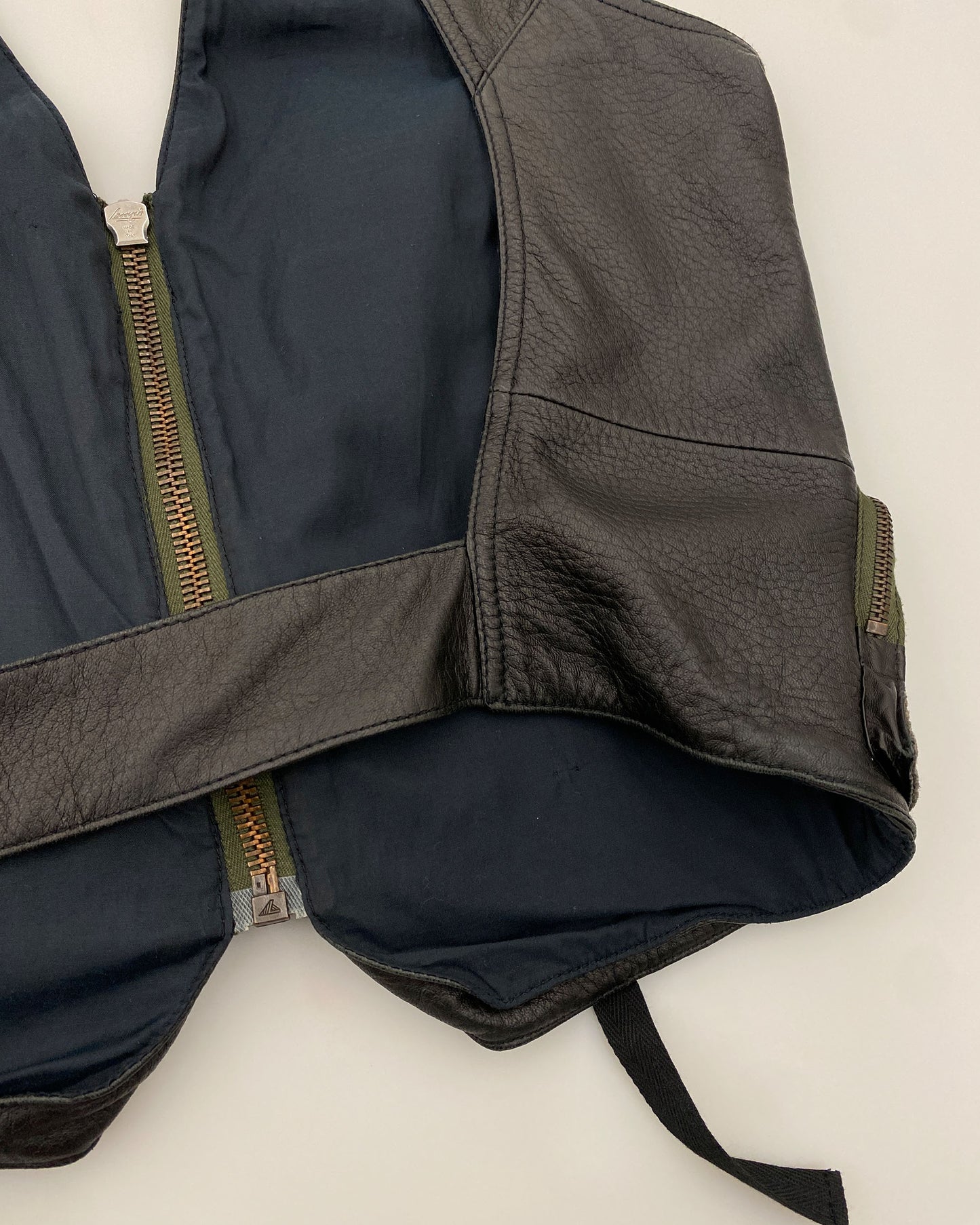 Acne Studios AW2010 Runway Leather Utility Vest Black