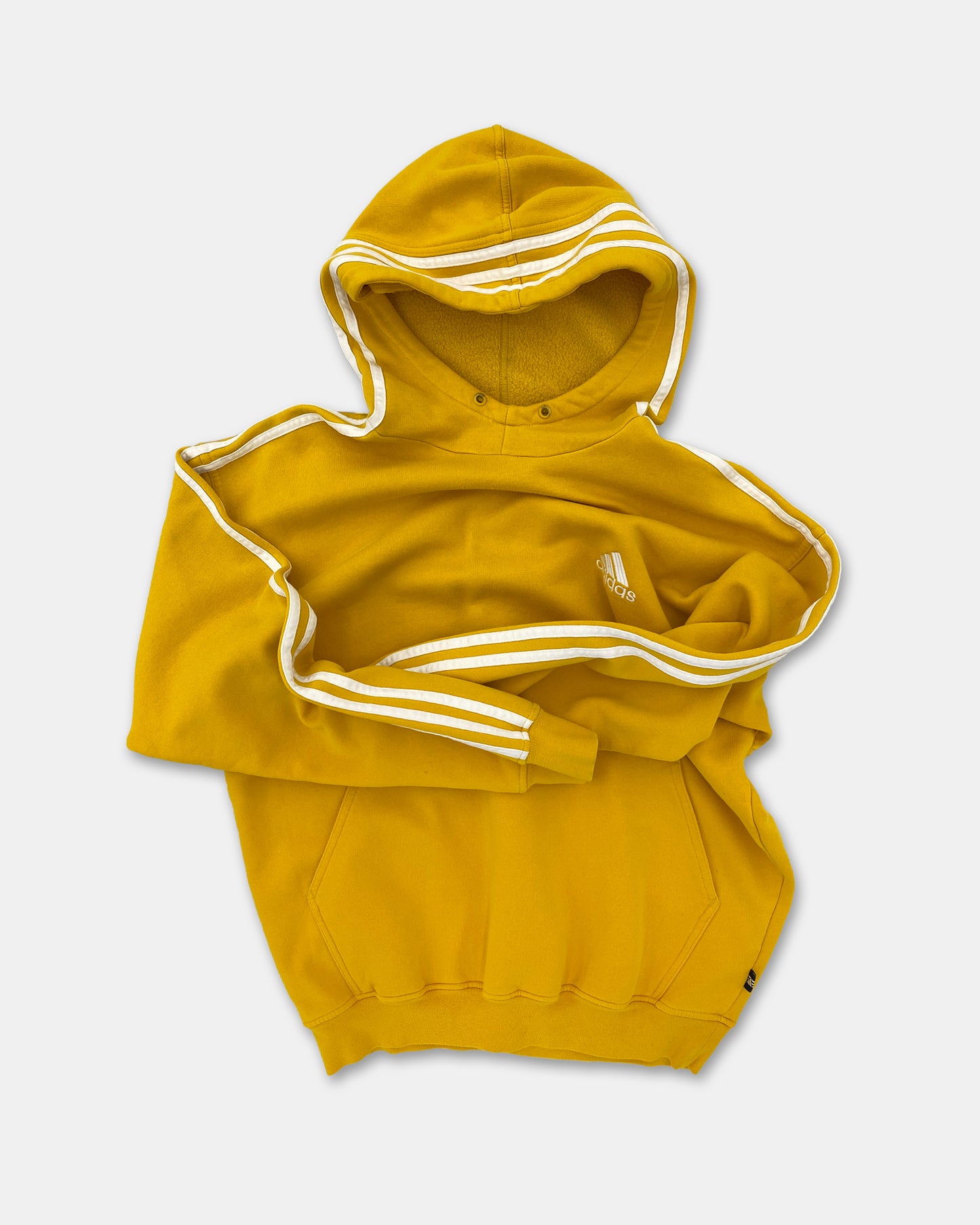 Adidas 2000s Consistent Striped Hoodie Yellow