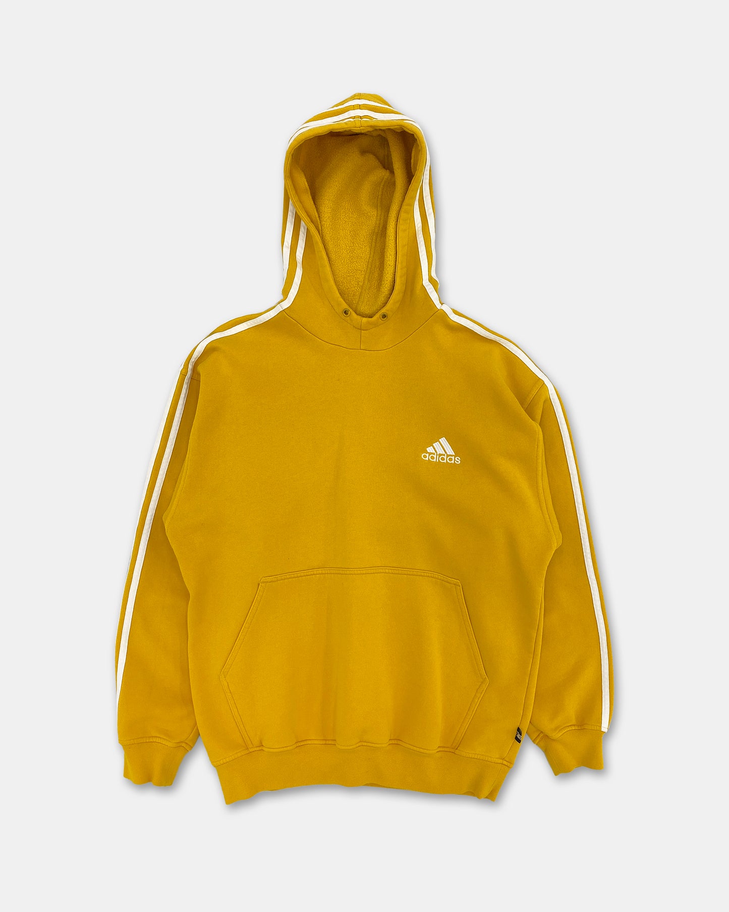 Adidas 2000s Consistent Striped Hoodie Yellow