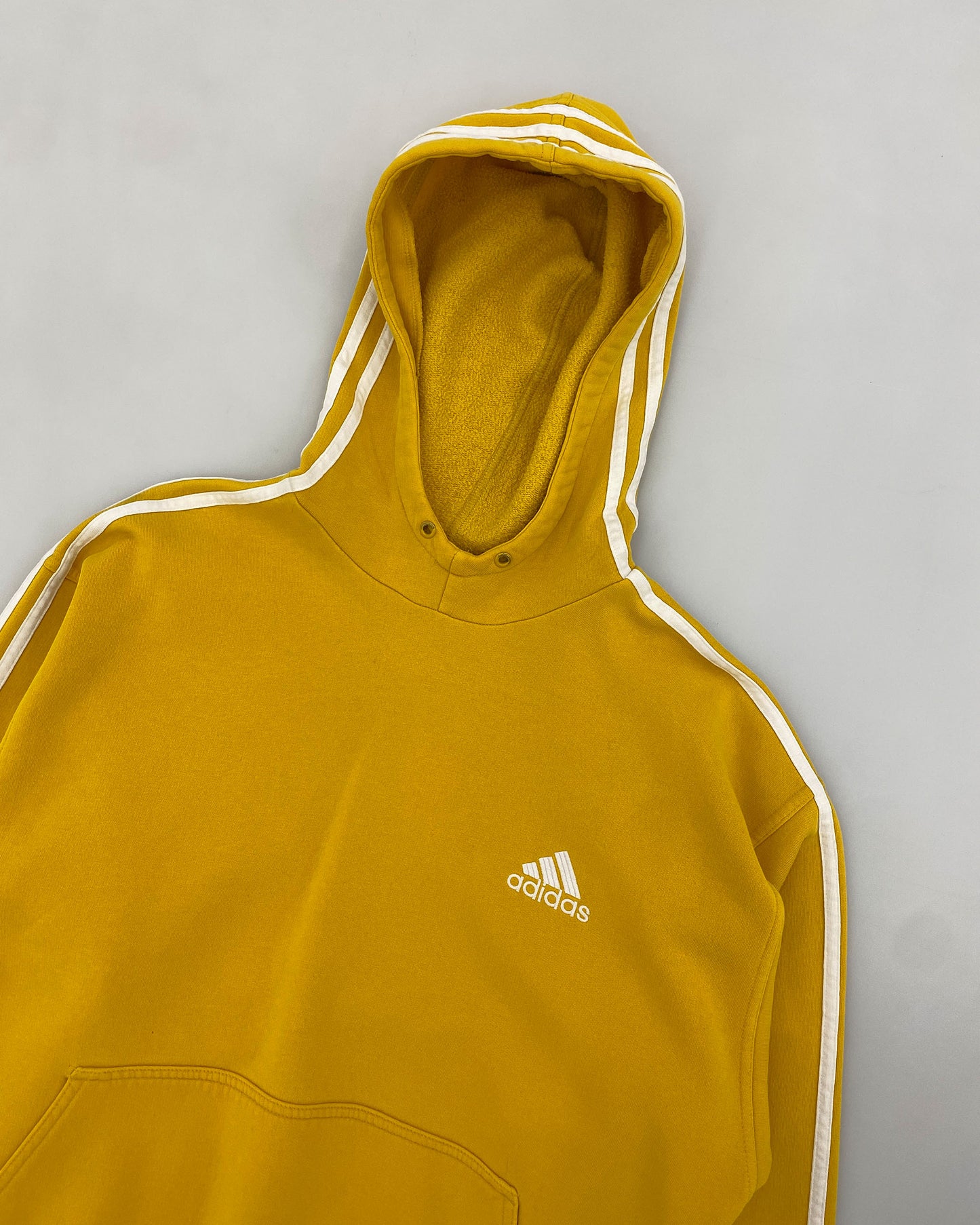 Adidas 2000s Consistent Striped Hoodie Yellow