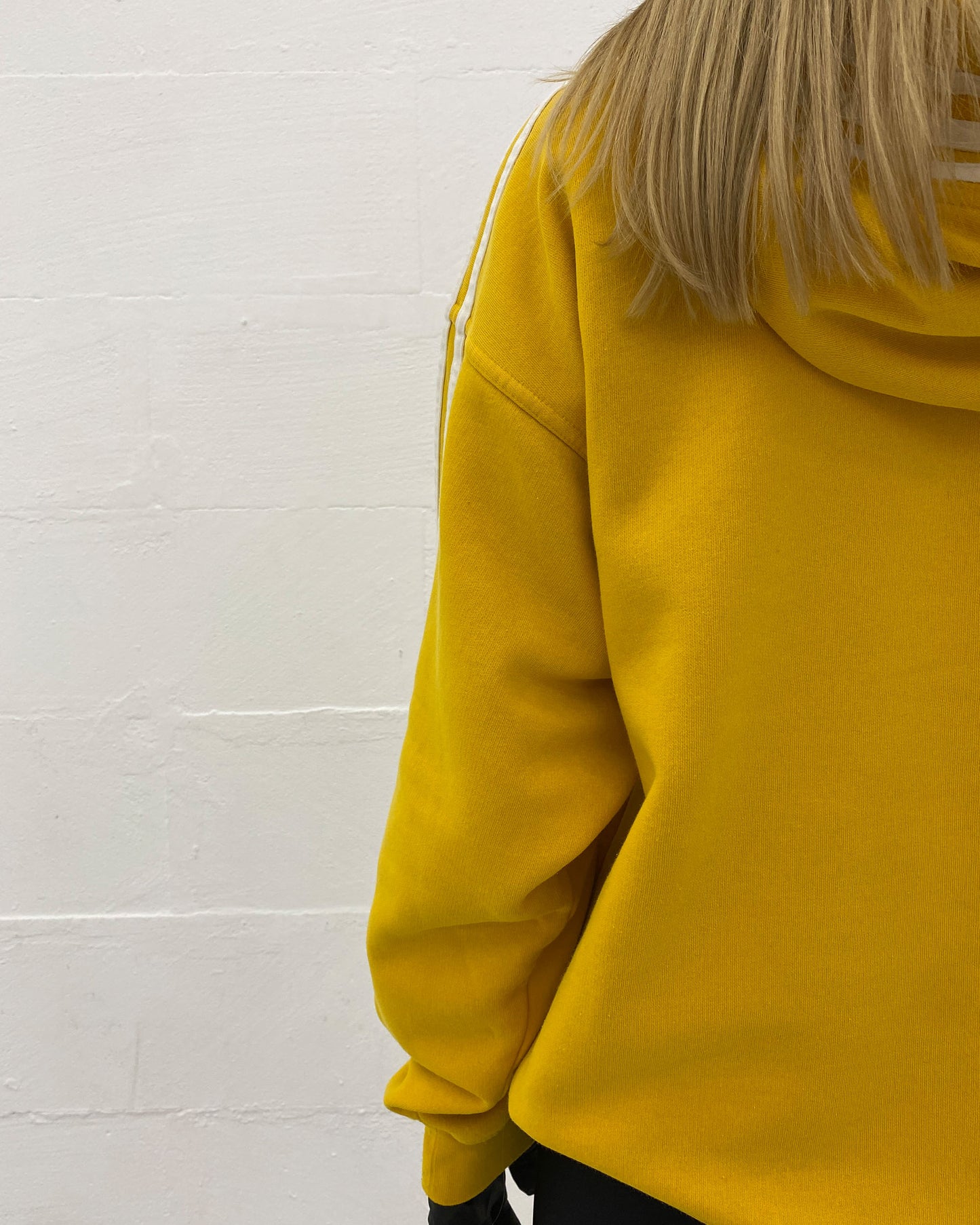 Adidas 2000s Consistent Striped Hoodie Yellow