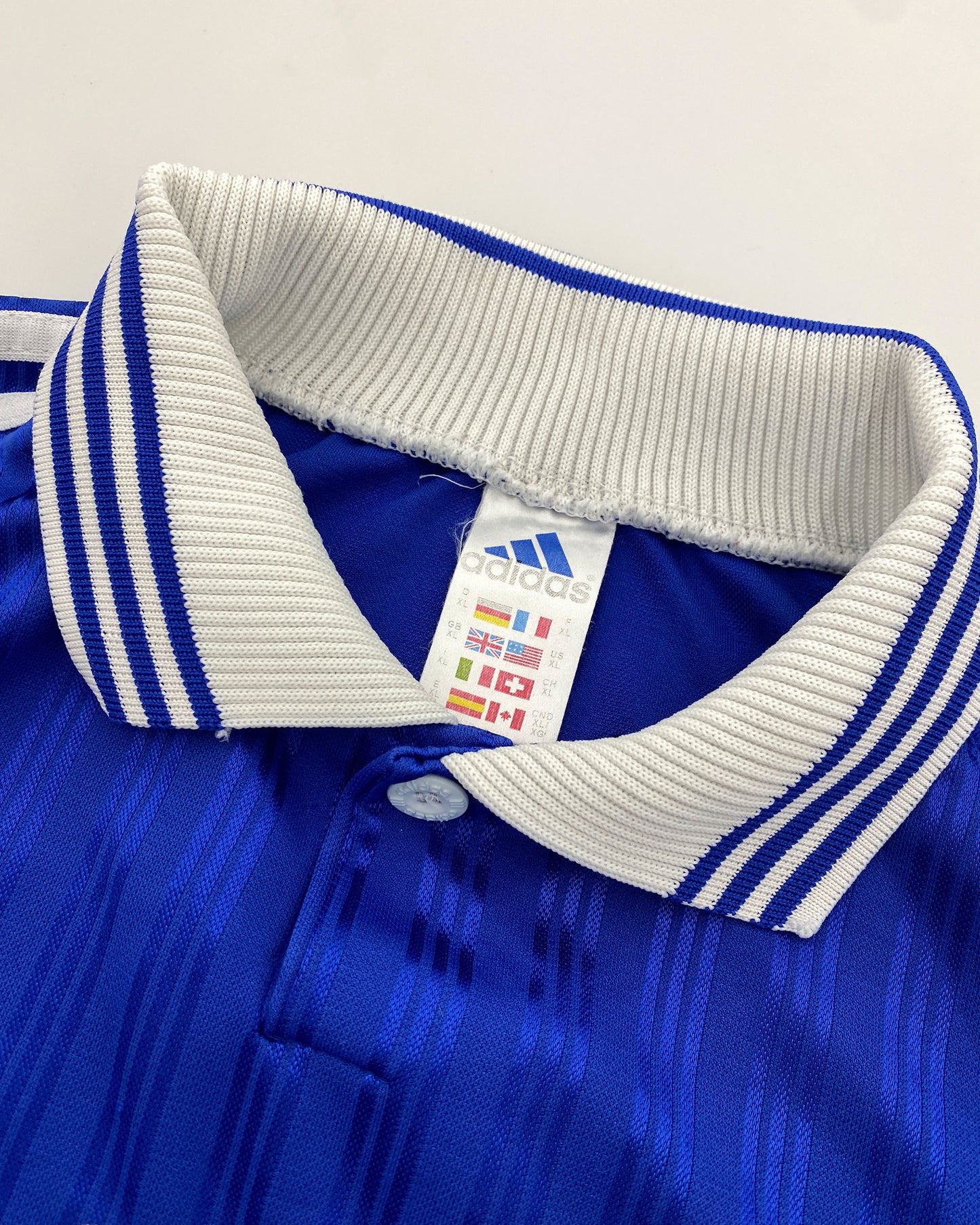 Adidas 1980er Hermes Sport Langarm Jersey T-Shirt Blau 