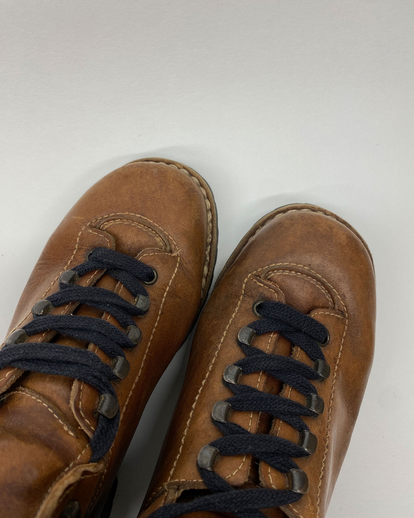 Adidas 1970s Vibram Sole Leather Hiking Boots Brown