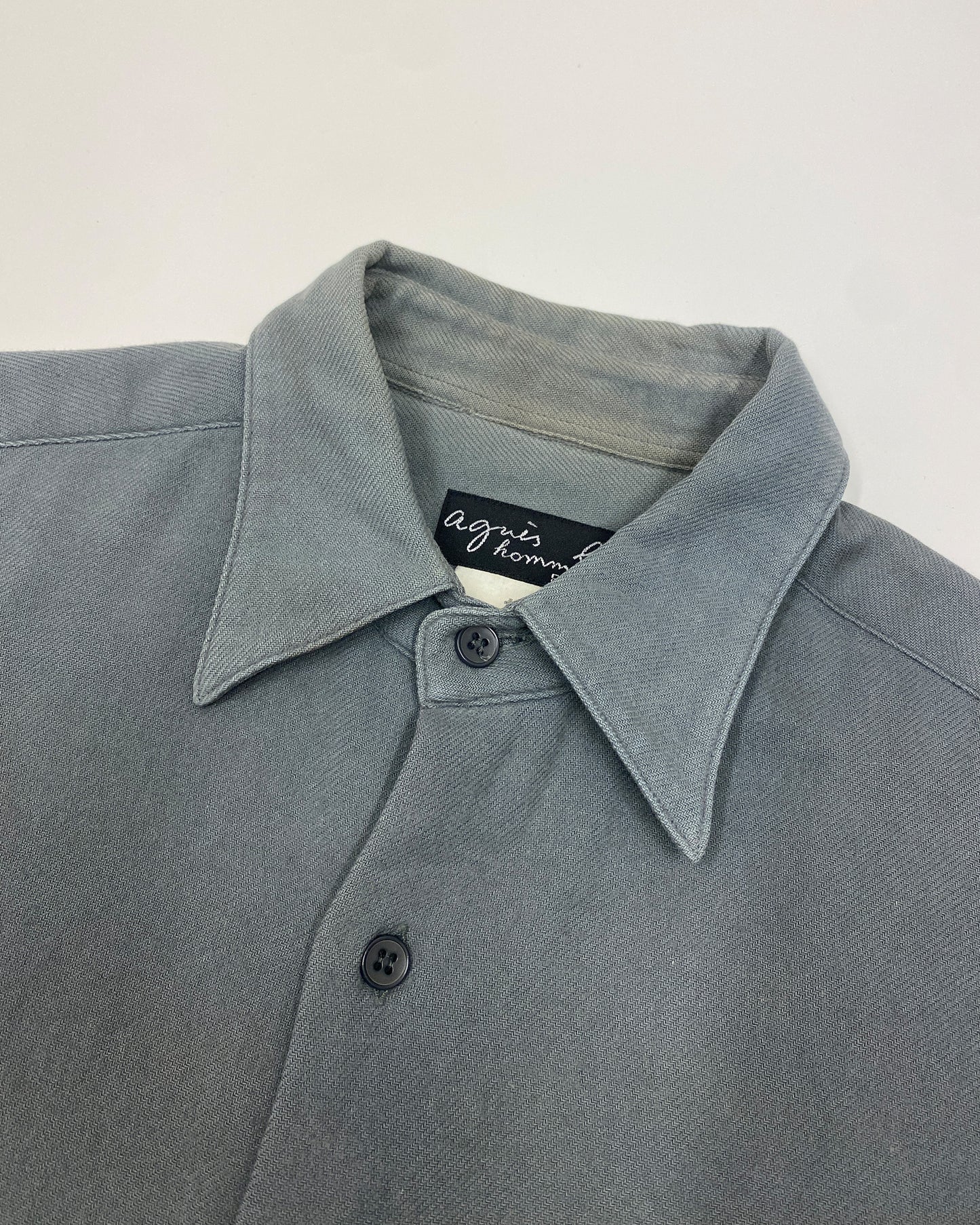 Agnès B. Homme 1990s Thick Shirt Grey