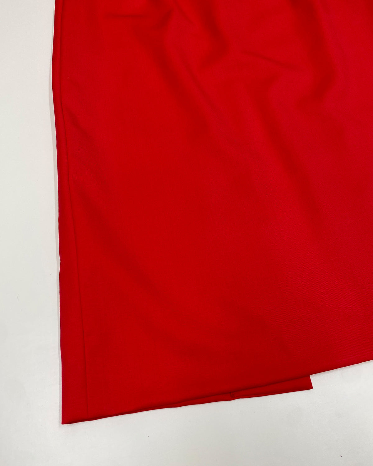 Alexander McQueen 1990s Pencil Midi Wool Skirt Red