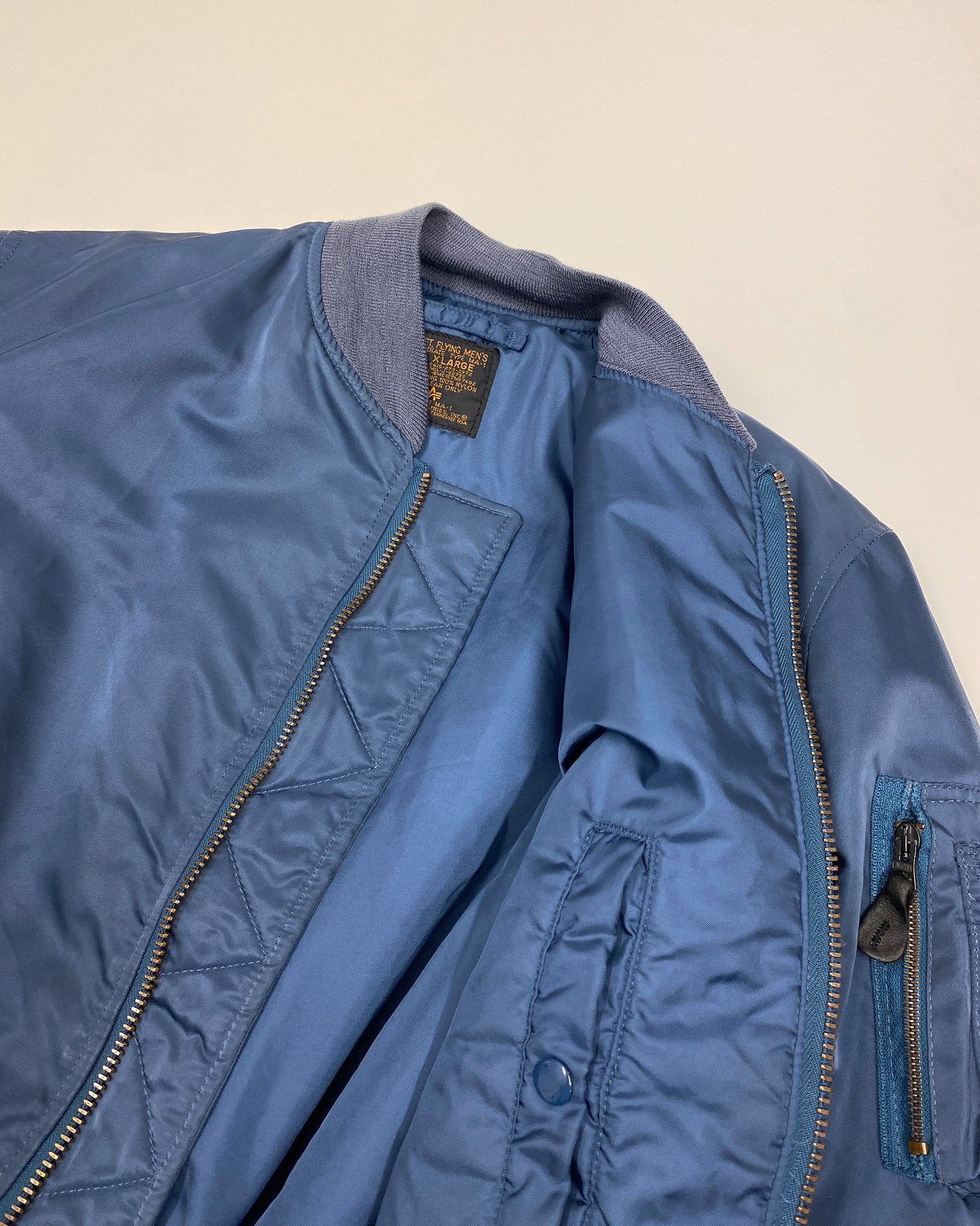 Alpha Industries 1990s Made in USA U.S. Air Force MA-1 Bomber Jacket Petrol
