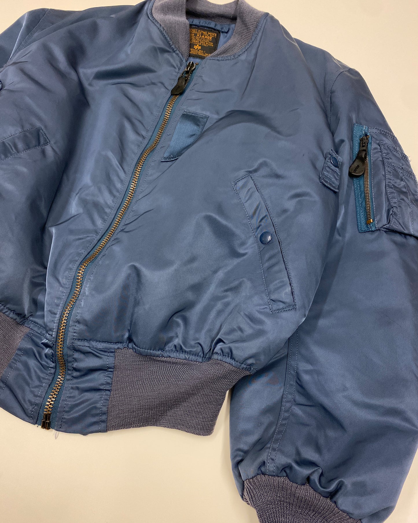 Alpha Industries 1990s Made in USA U.S. Air Force MA-1 Bomber Jacket Petrol