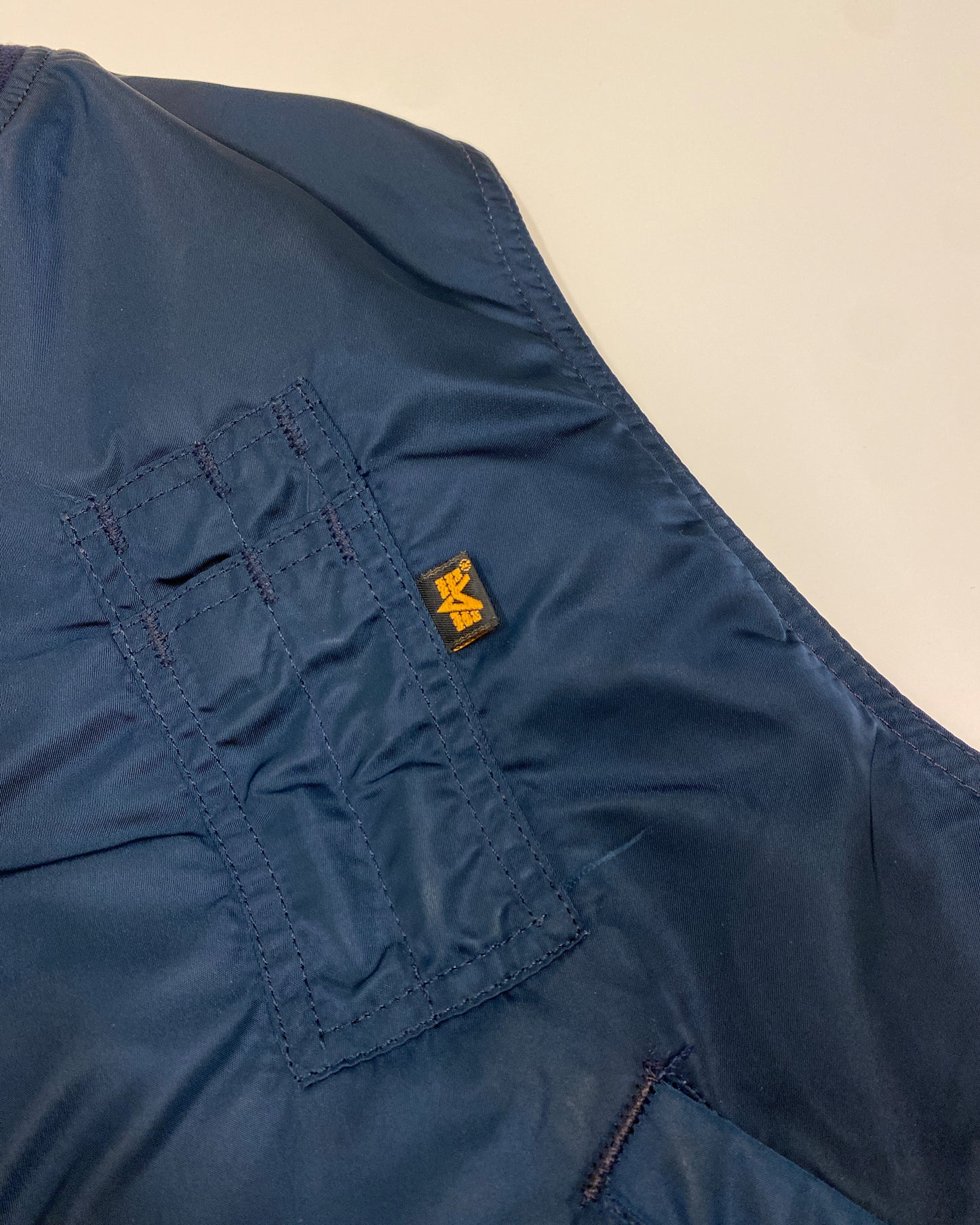 Alpha Industries 1990s Made in USA MA-1 Bomber Vest Navy