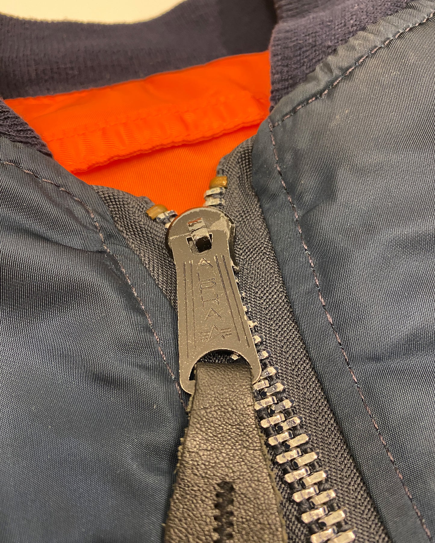 Alpha Industries 1990s Made in USA MA-1 Bomber Vest Navy