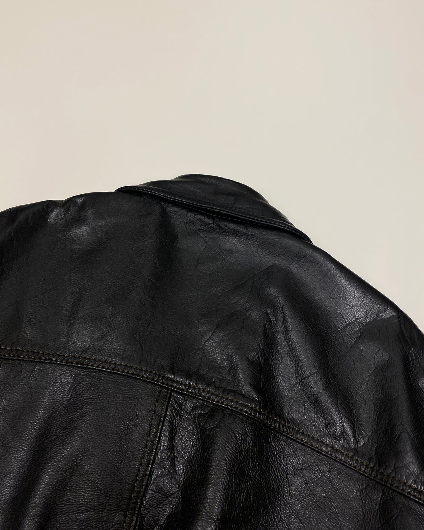 Alpha Industries 2000s CWU 45 P Bomber Leather Jacket Black