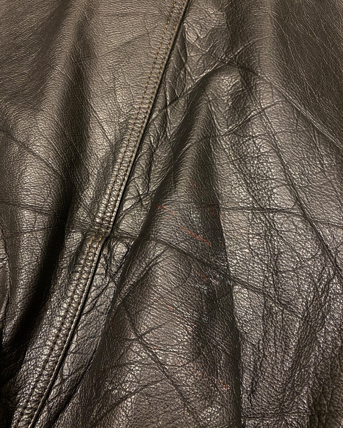 Alpha Industries 2000s CWU 45 P Bomber Leather Jacket Black