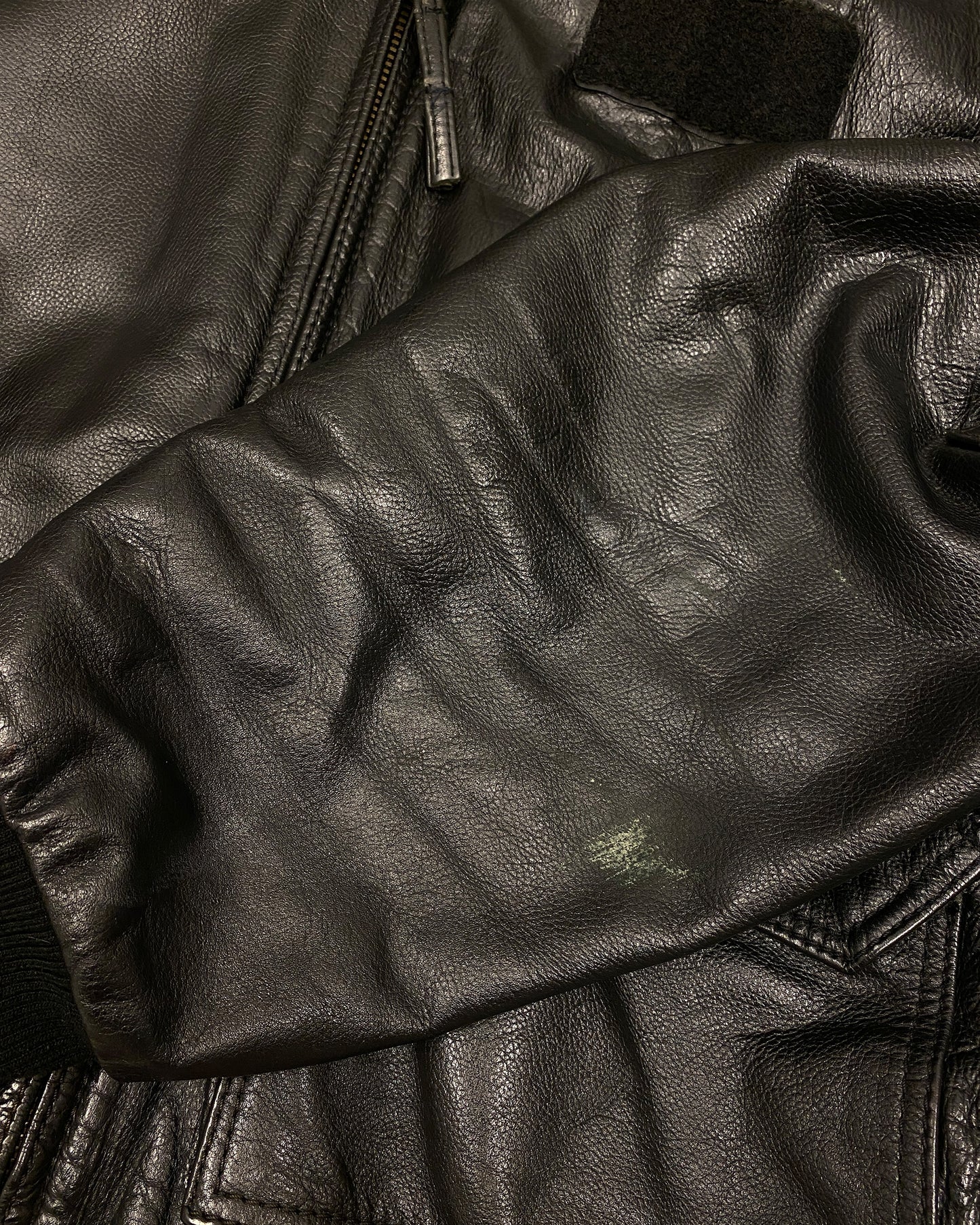 Alpha Industries 2000s CWU 45 P Bomber Leather Jacket Black