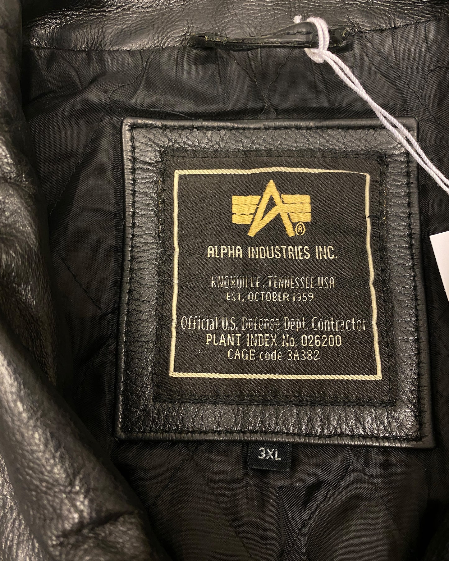 Alpha Industries 2000s CWU 45 P Bomber Leather Jacket Black