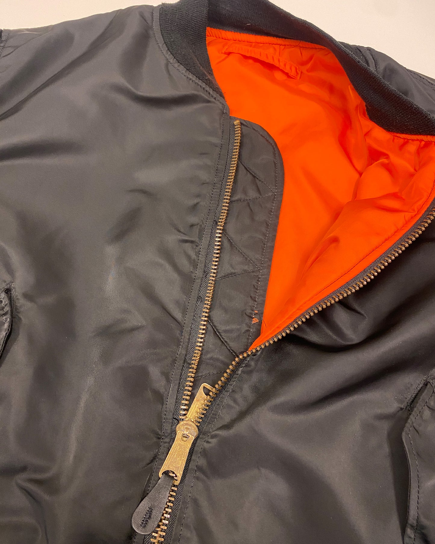 Alpha Industries 1990s Made in USA MA-1 Bomber Jacket Black
