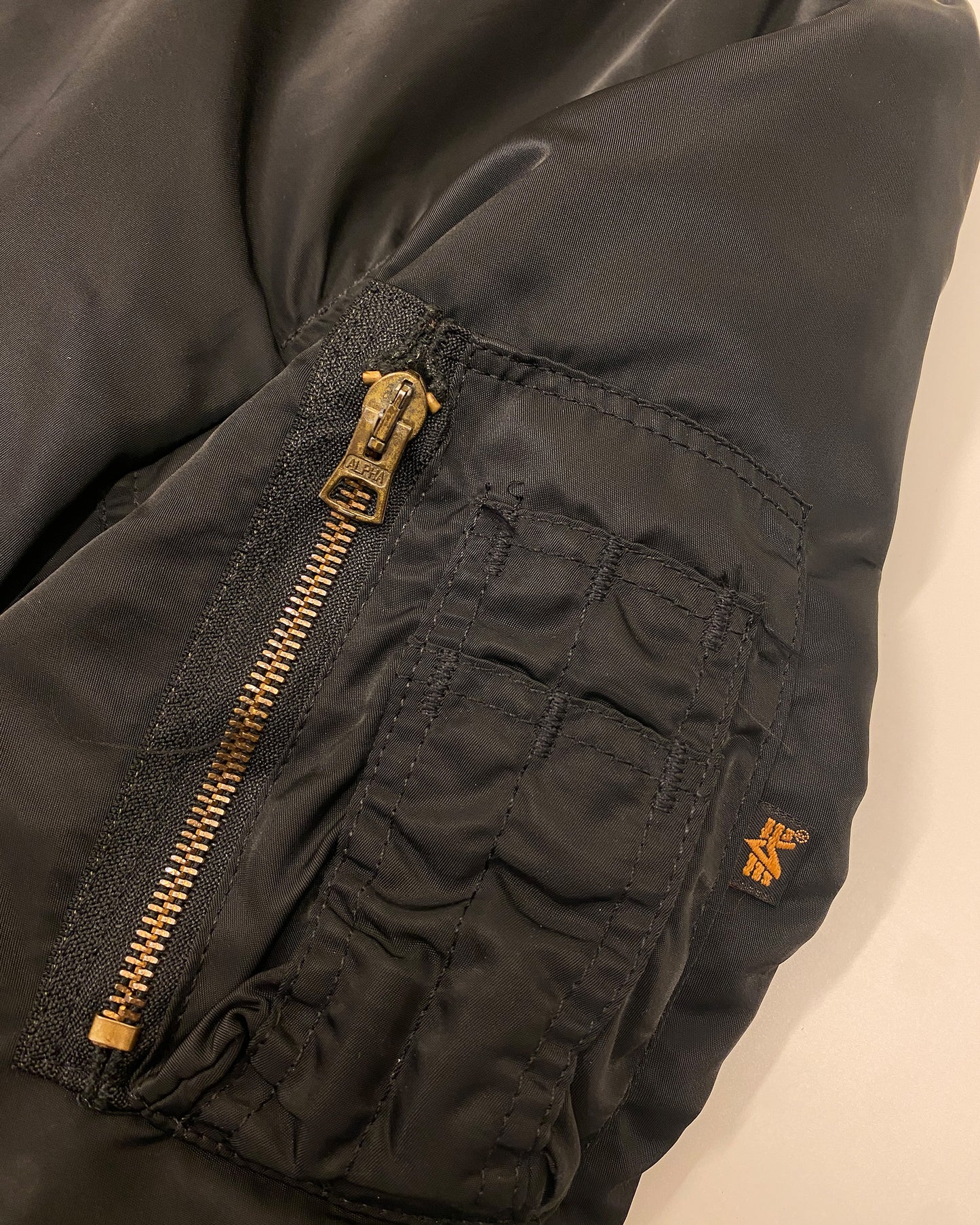 Alpha Industries 1990s Made in USA MA-1 Bomber Jacket Black