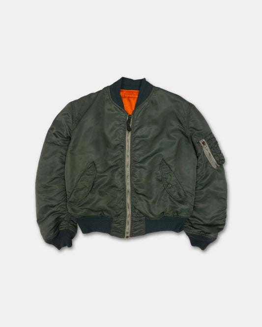 Alpha Industries 1980s Made in USA MA-1 Bomber Jacket Green