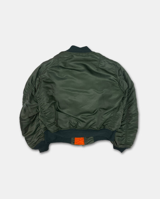 Alpha Industries 1980s Made in USA MA-1 Bomber Jacket Green