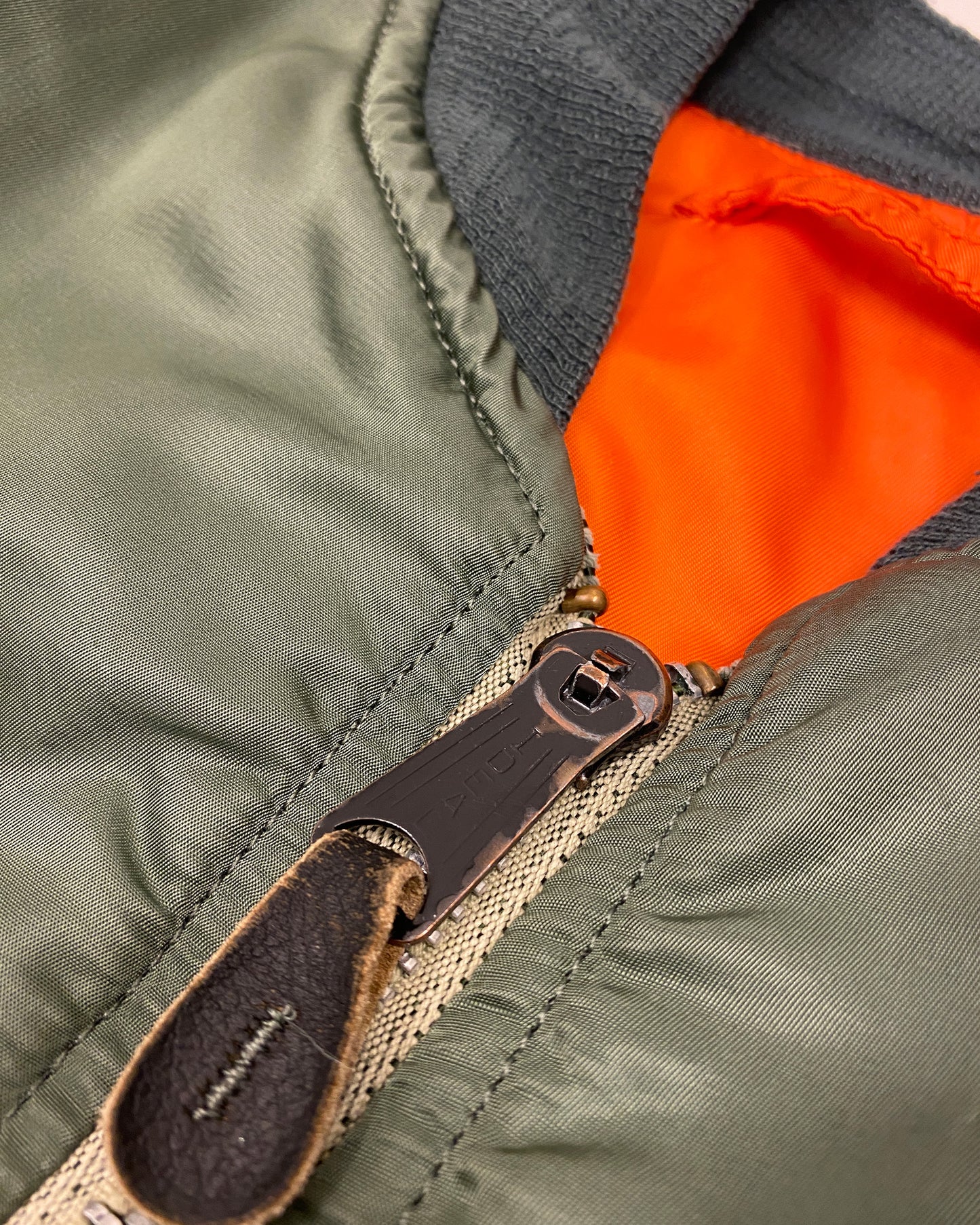 Alpha Industries 1980s Made in USA MA-1 Bomber Jacket Green