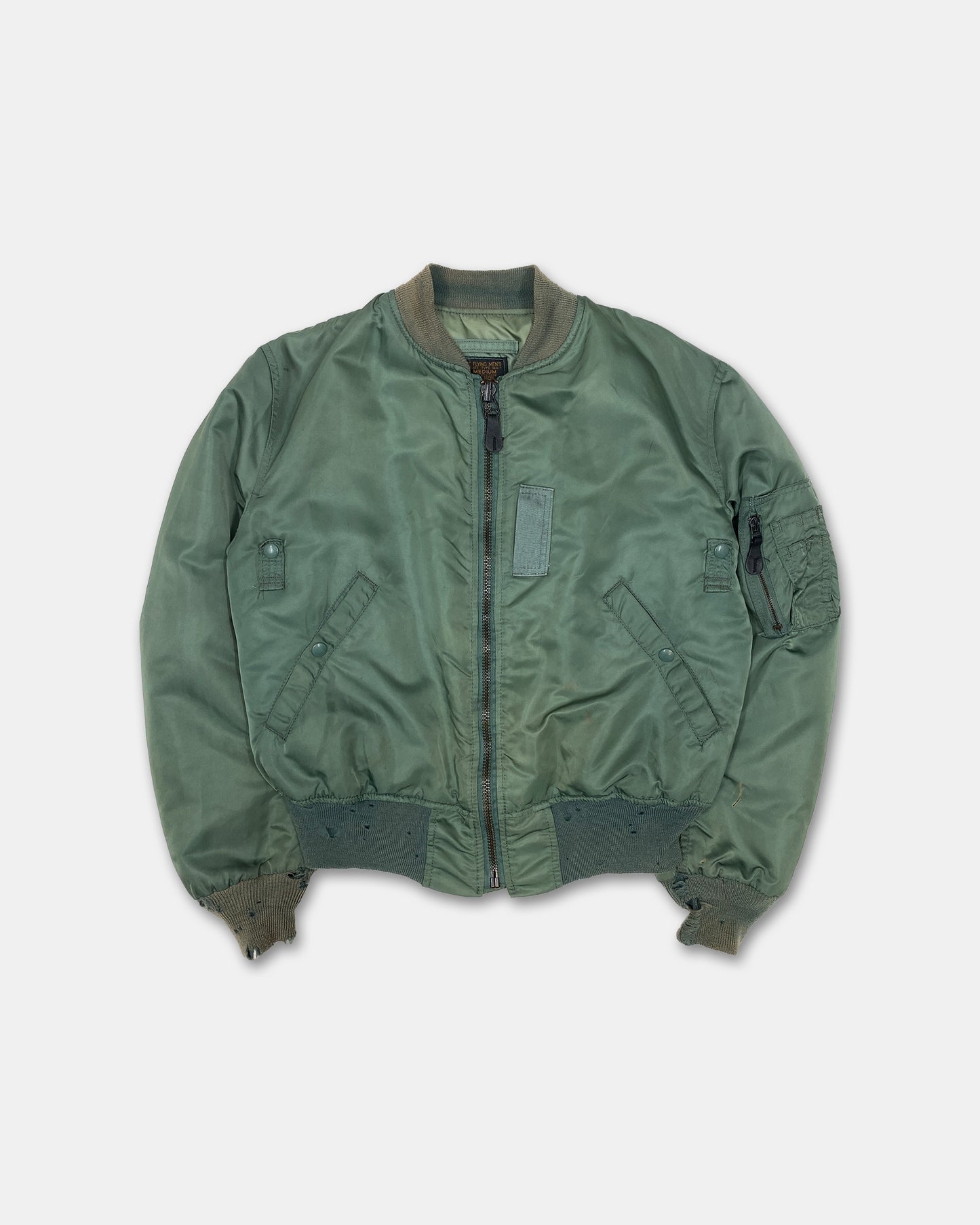 Alpha Industries 1990s Made in USA U.S. Air Force MA-1 Bomber Jacket Green