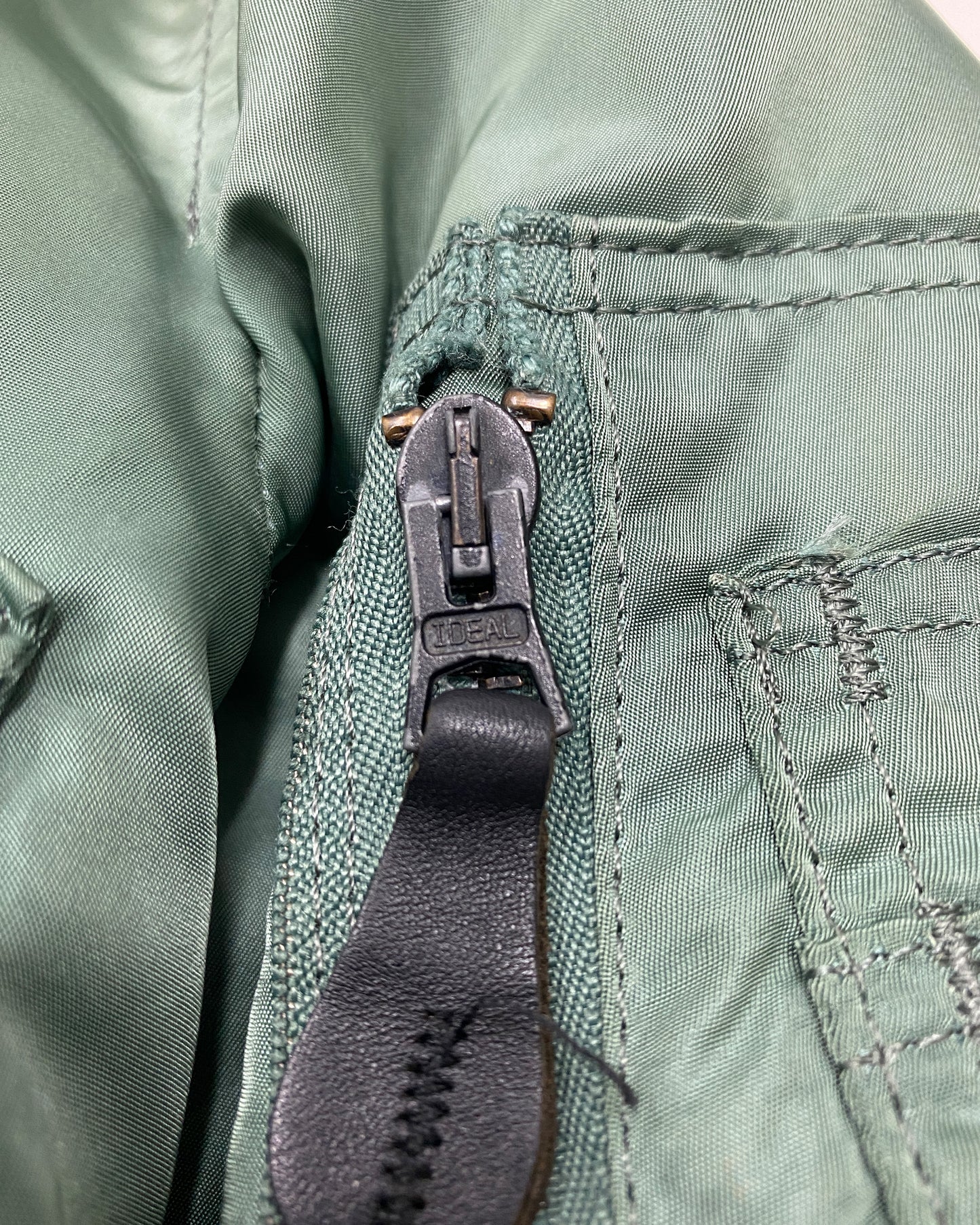 Alpha Industries 1990s Made in USA U.S. Air Force MA-1 Bomber Jacket Green