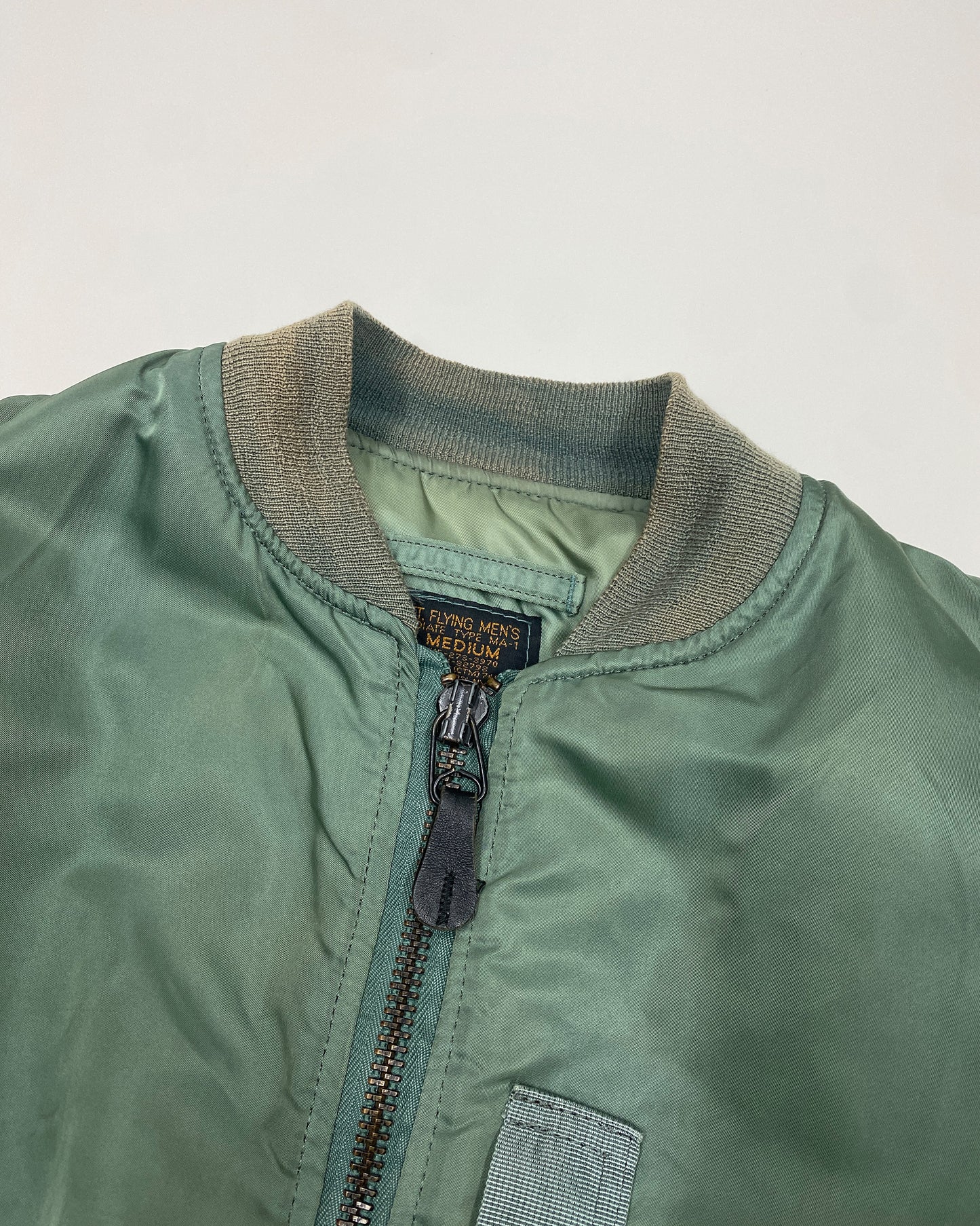 Alpha Industries 1990s Made in USA U.S. Air Force MA-1 Bomber Jacket Green