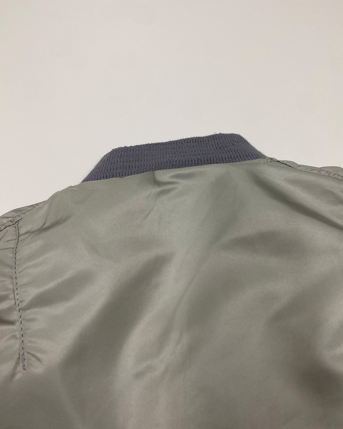 Alpha Industries 1990s Made in USA MA-1 Bomber Jacket Silver Grey