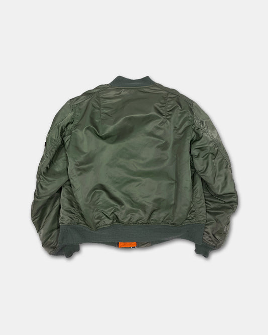 Alpha Industries 1990s Made in USA MA-1 Bomber Jacket Green