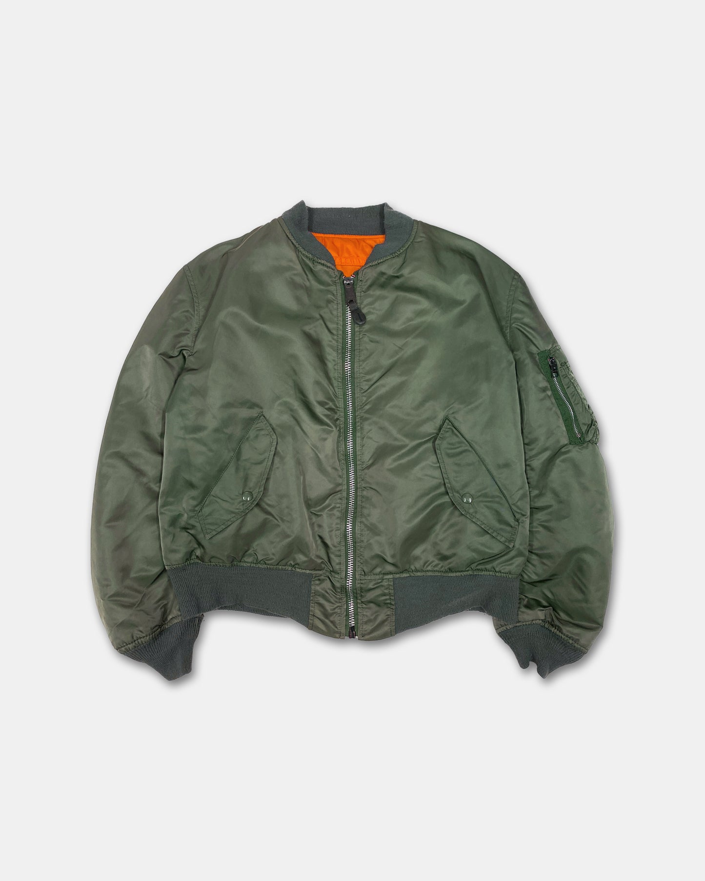 Alpha Industries 1990s Made in USA MA-1 Bomber Jacket Green