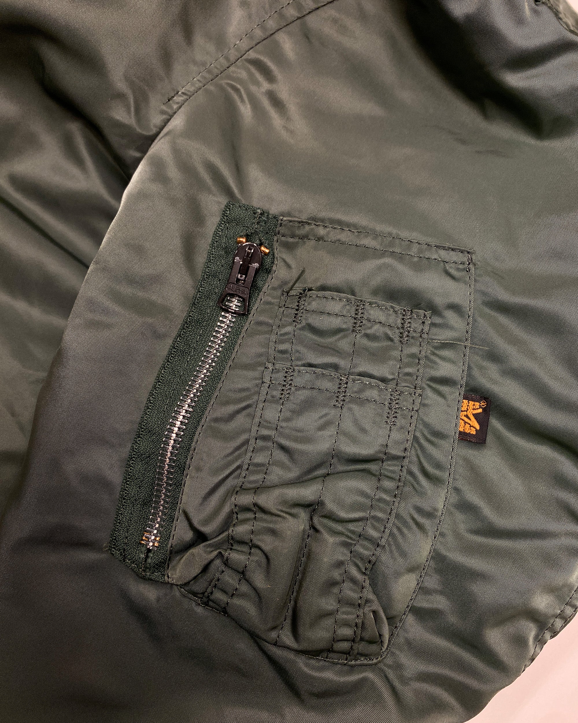 Alpha Industries 1990s Made in USA MA-1 Bomber Jacket Green – Knud
